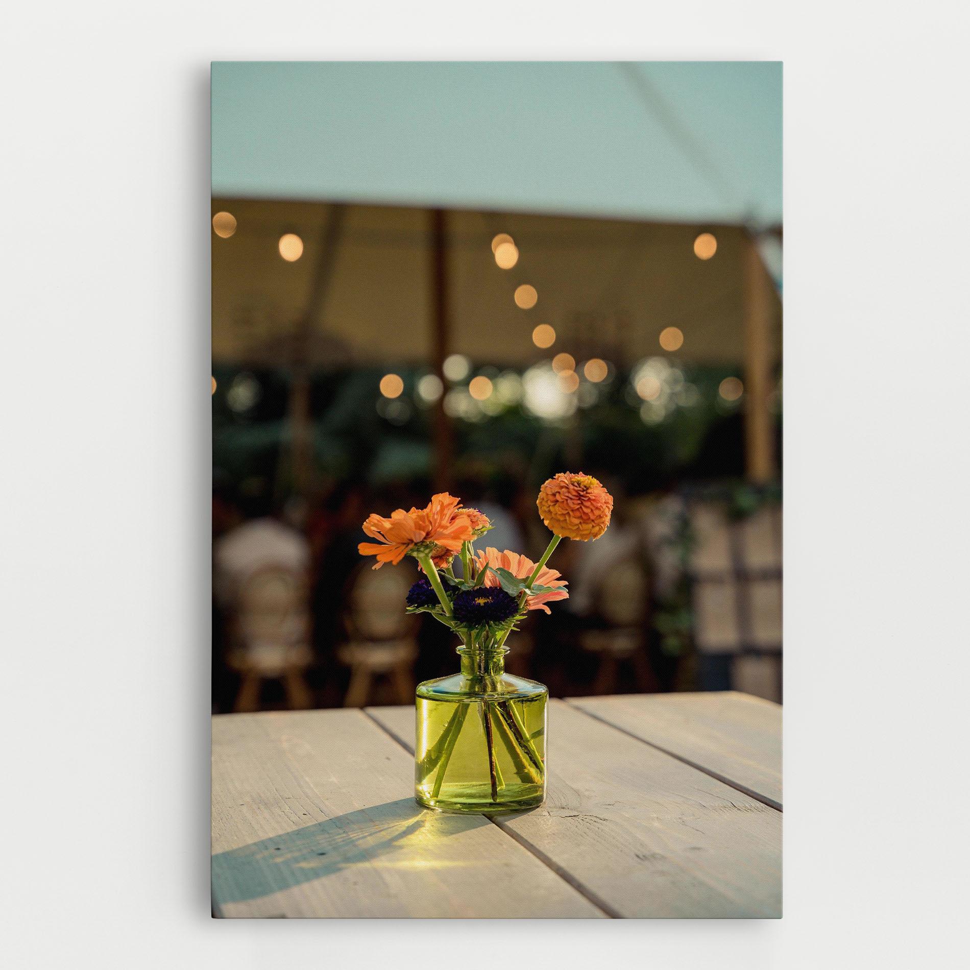Tablou Canvas Orange Flowers Vase mockup 0