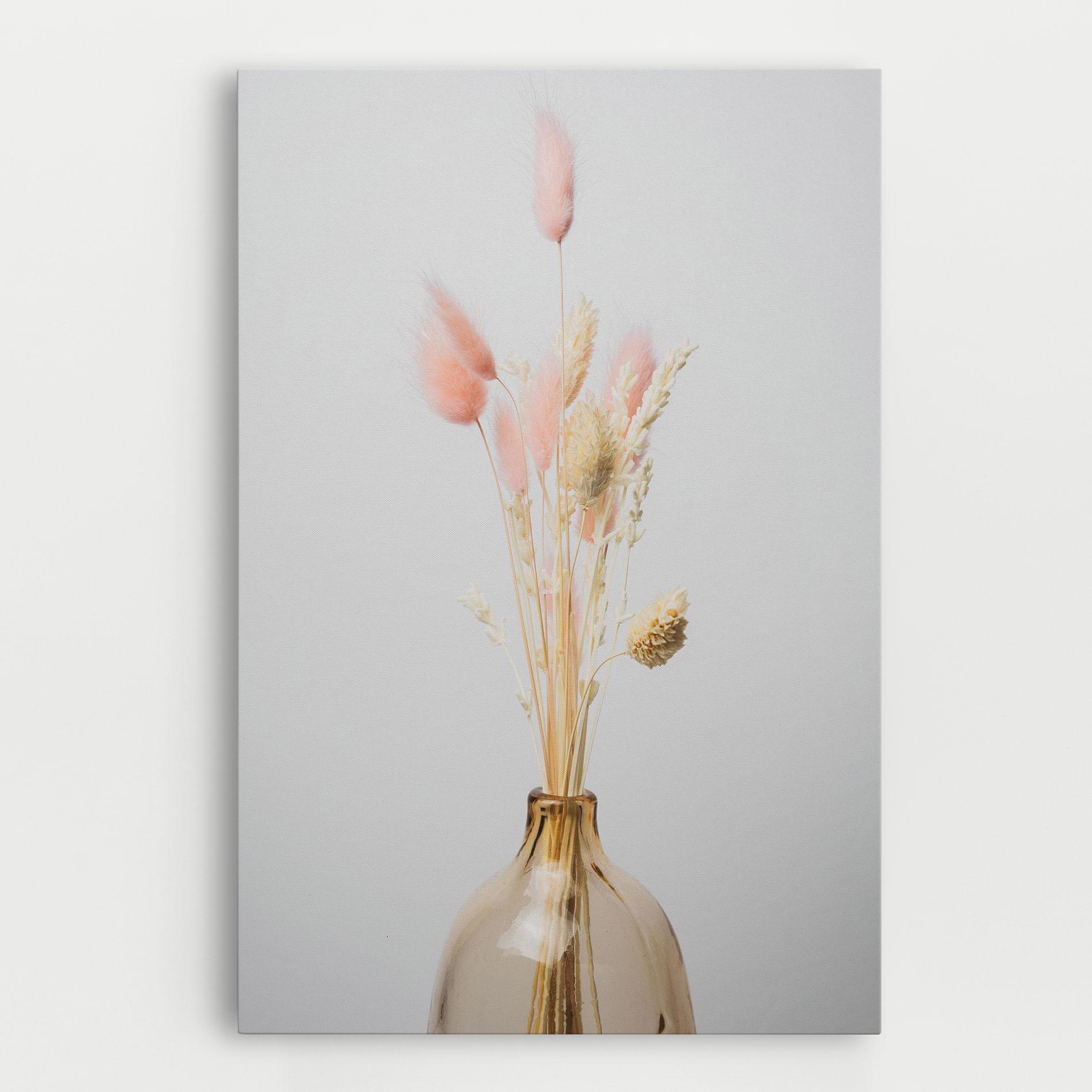 Tablou Canvas Pink Cream Flower Vase mockup 0