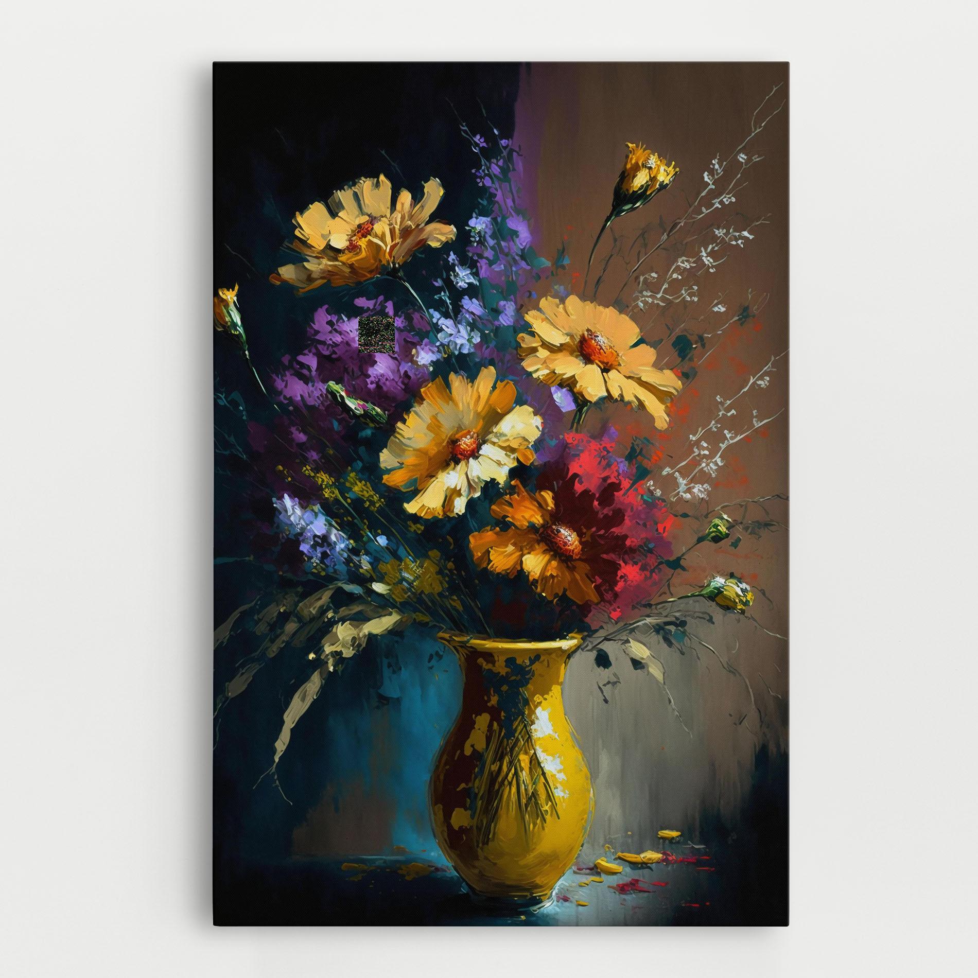 Tablou Canvas Yellow Art Vase mockup 0