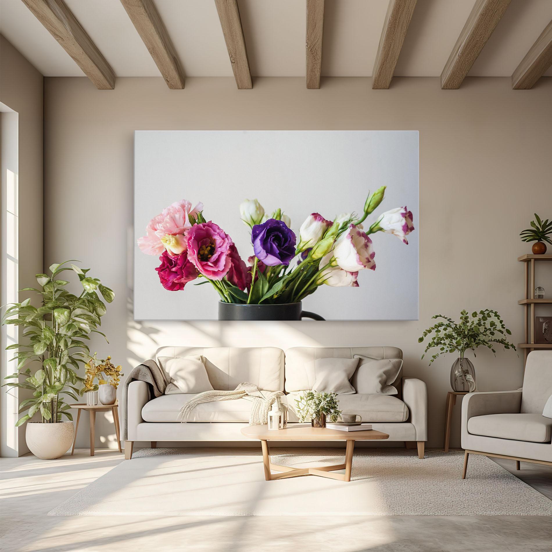 Tablou Canvas Flowers In Vase mockup 6