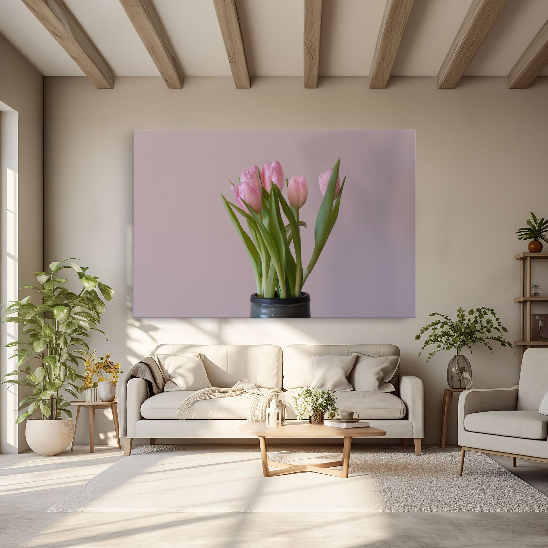 Pink Tulips Vase mockup 6