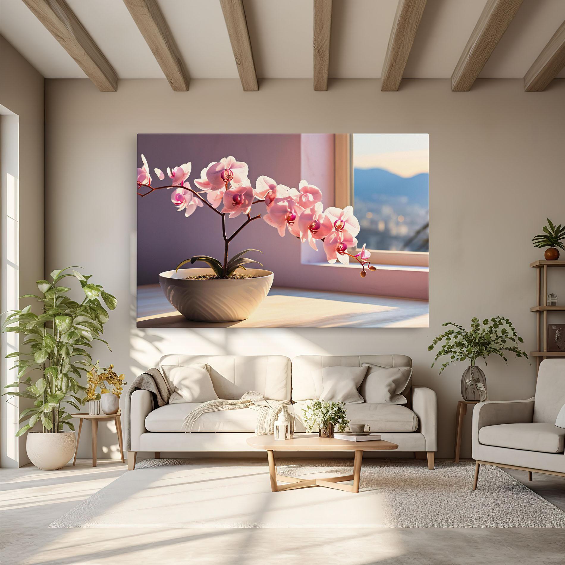 Tablou Canvas Window Vase mockup 6