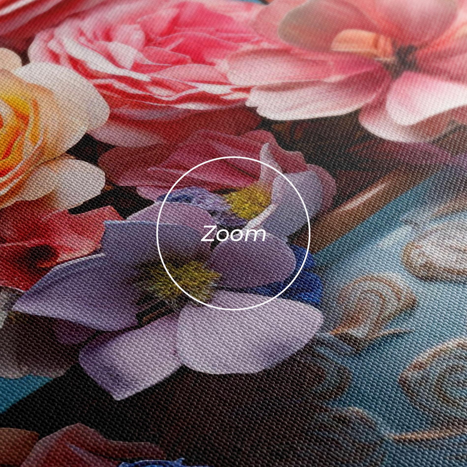 Tablou Canvas Blue Vase Flowers mockup 3