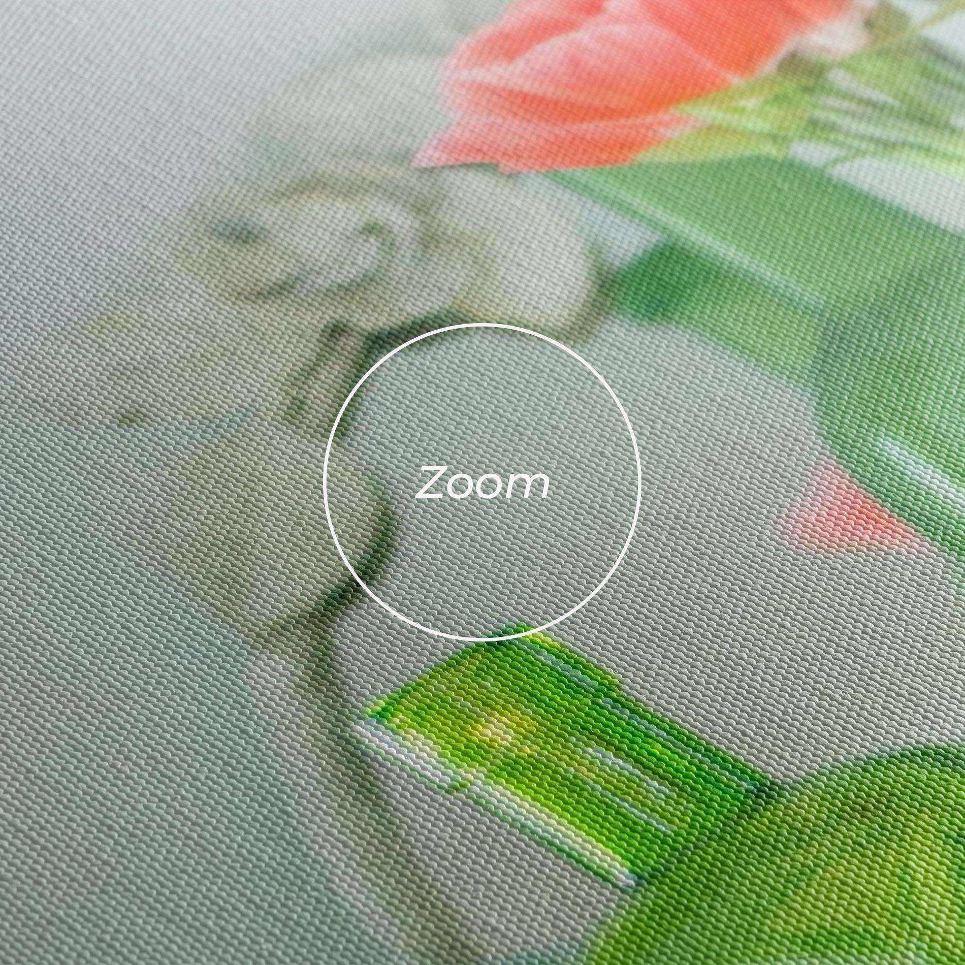 Tablou Canvas Green Vase Flowers mockup 3