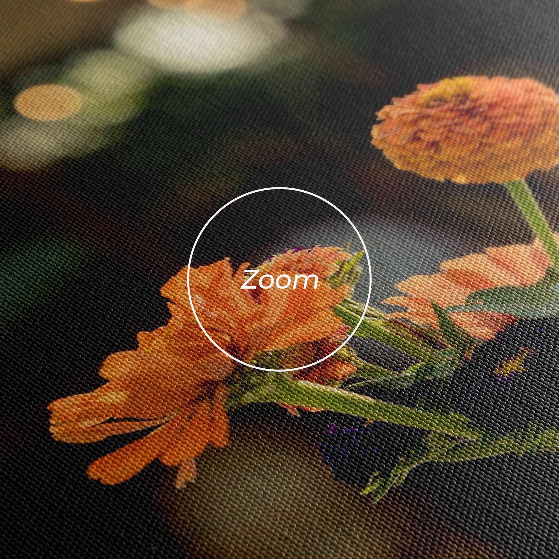 Tablou Canvas Orange Flowers Vase mockup 3