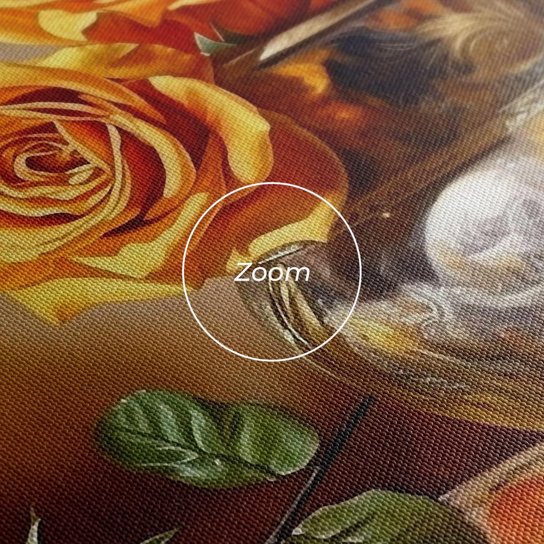 Tablou Canvas Orange Roses Vase mockup 3