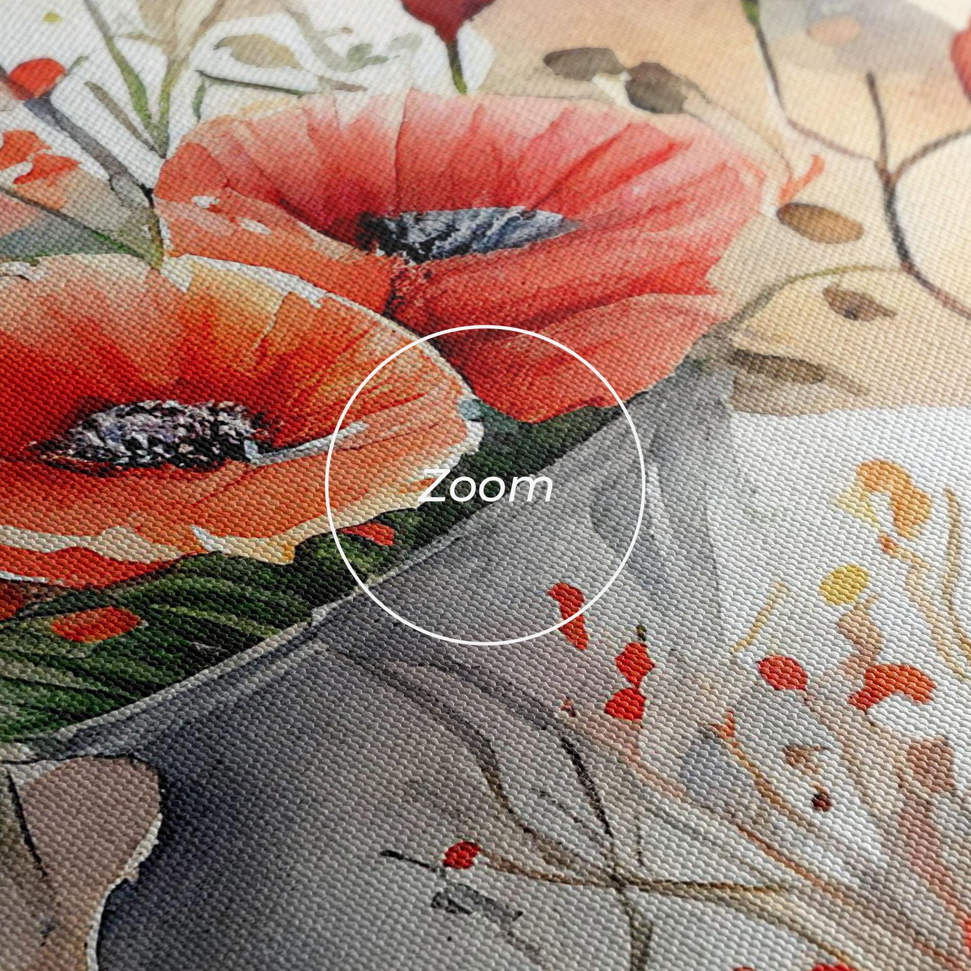 Tablou Canvas Poppies Vase mockup 3