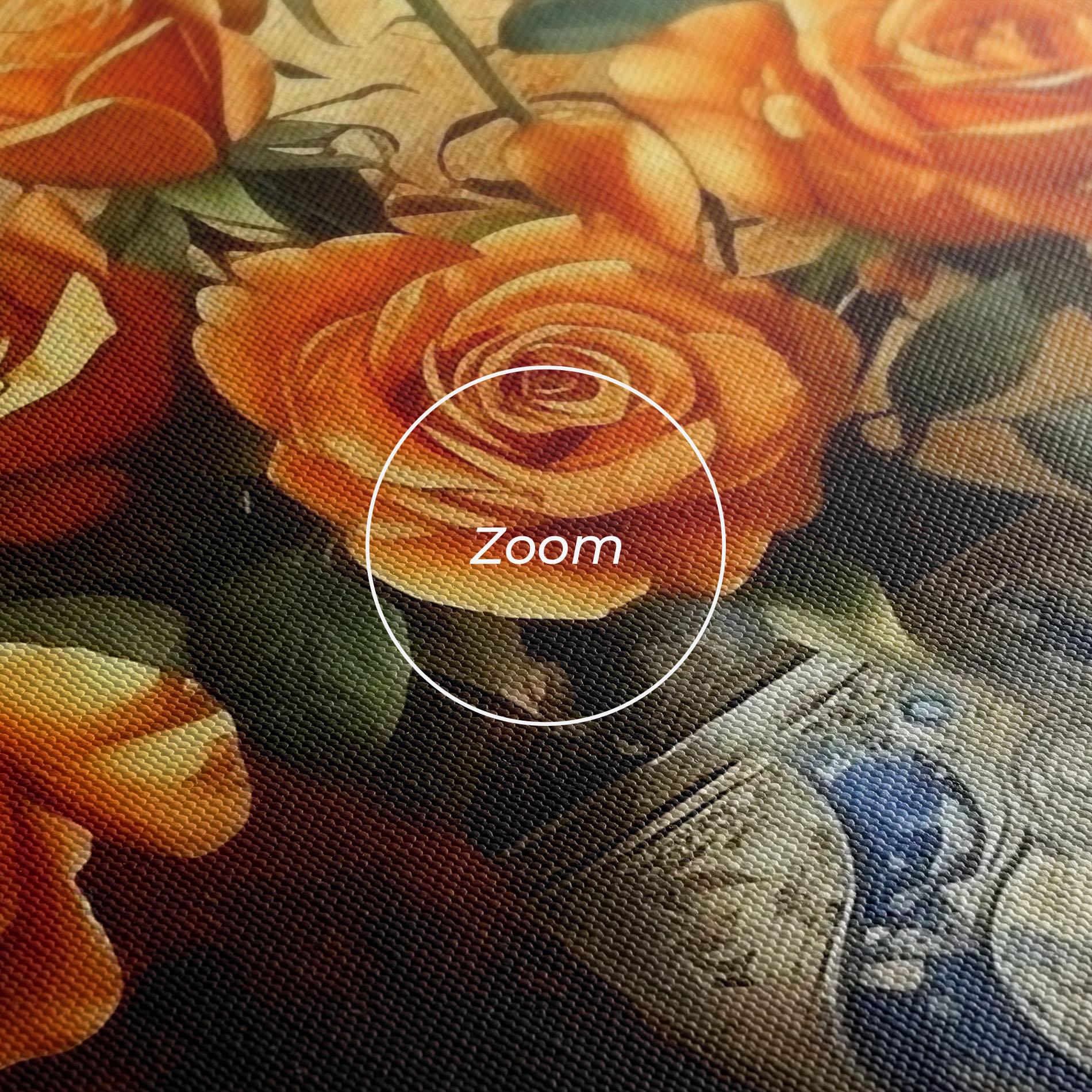 Tablou Canvas Pretty Orange Rose Vase mockup 3