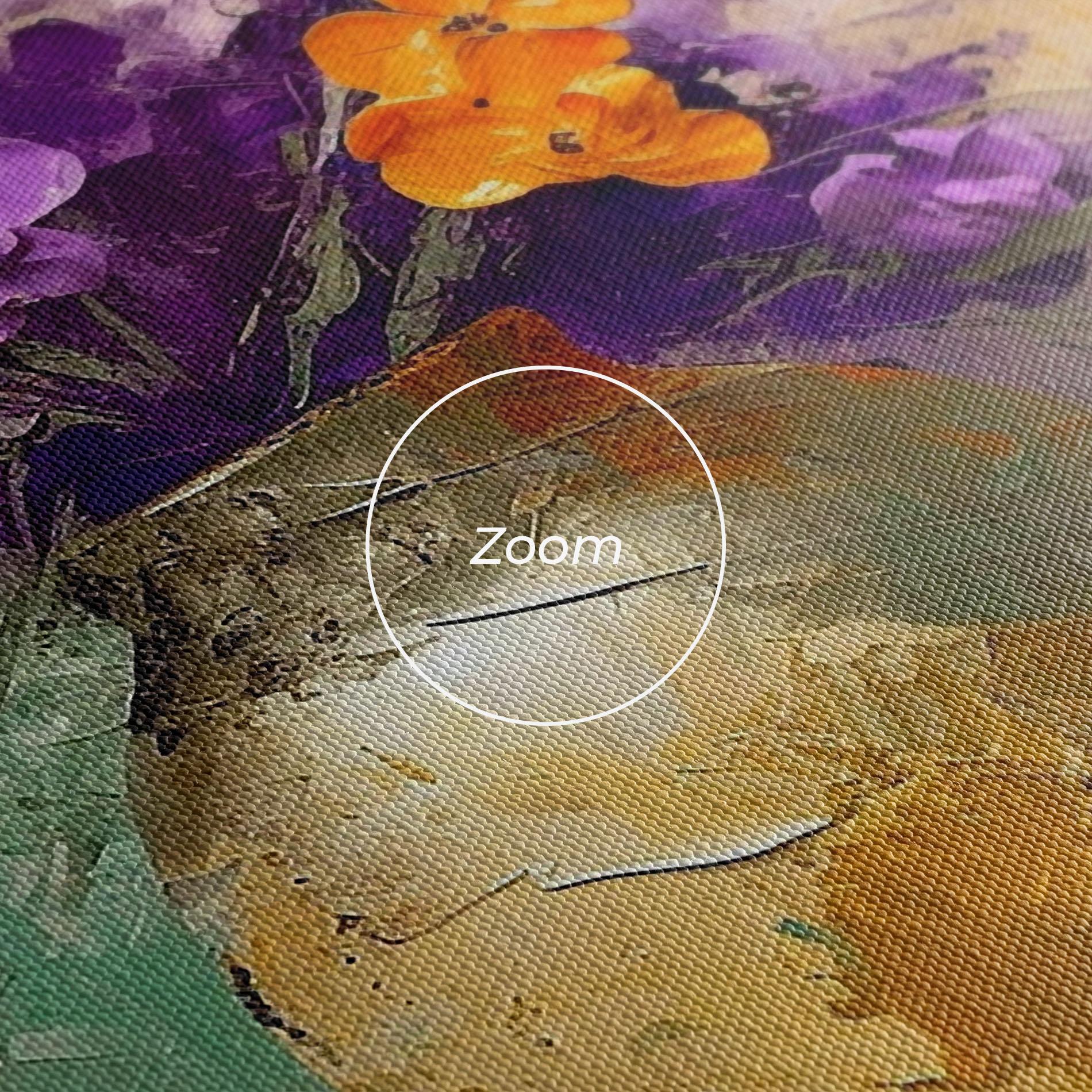 Tablou Canvas Purple Orange Plant Vase mockup 3