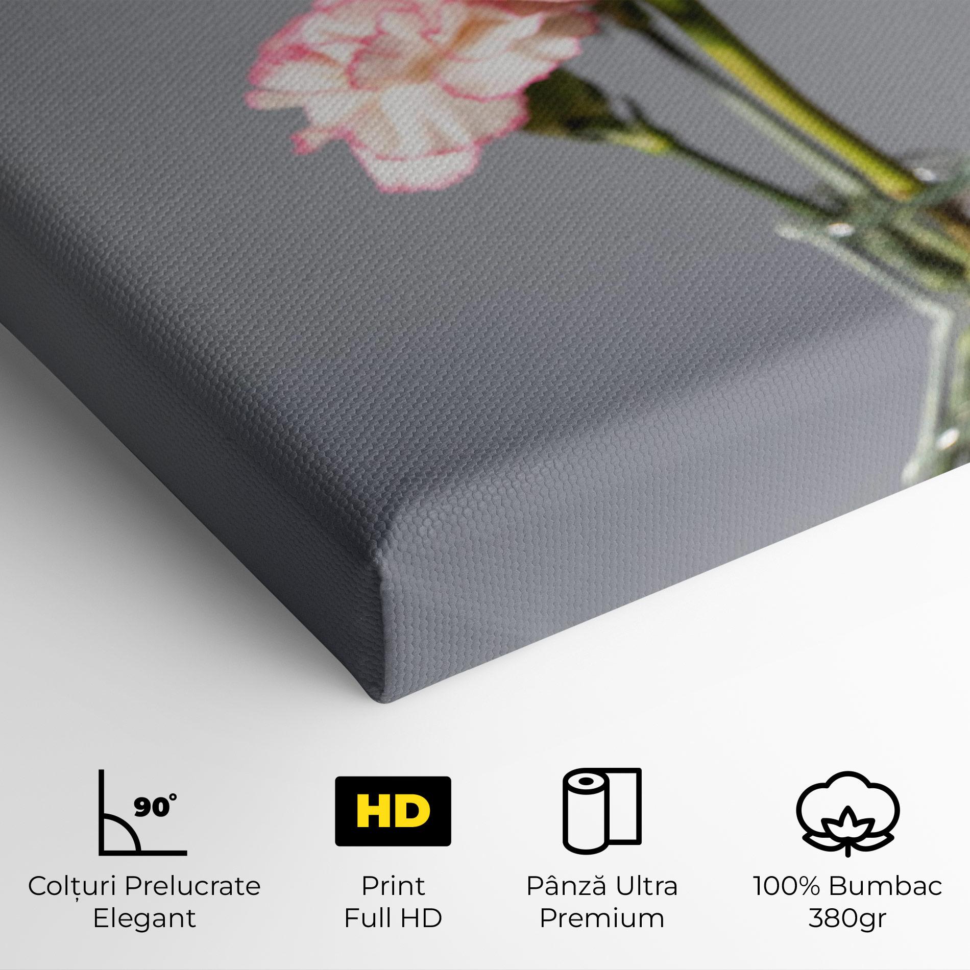 Tablou Canvas Big Pink Rose Vase mockup 4