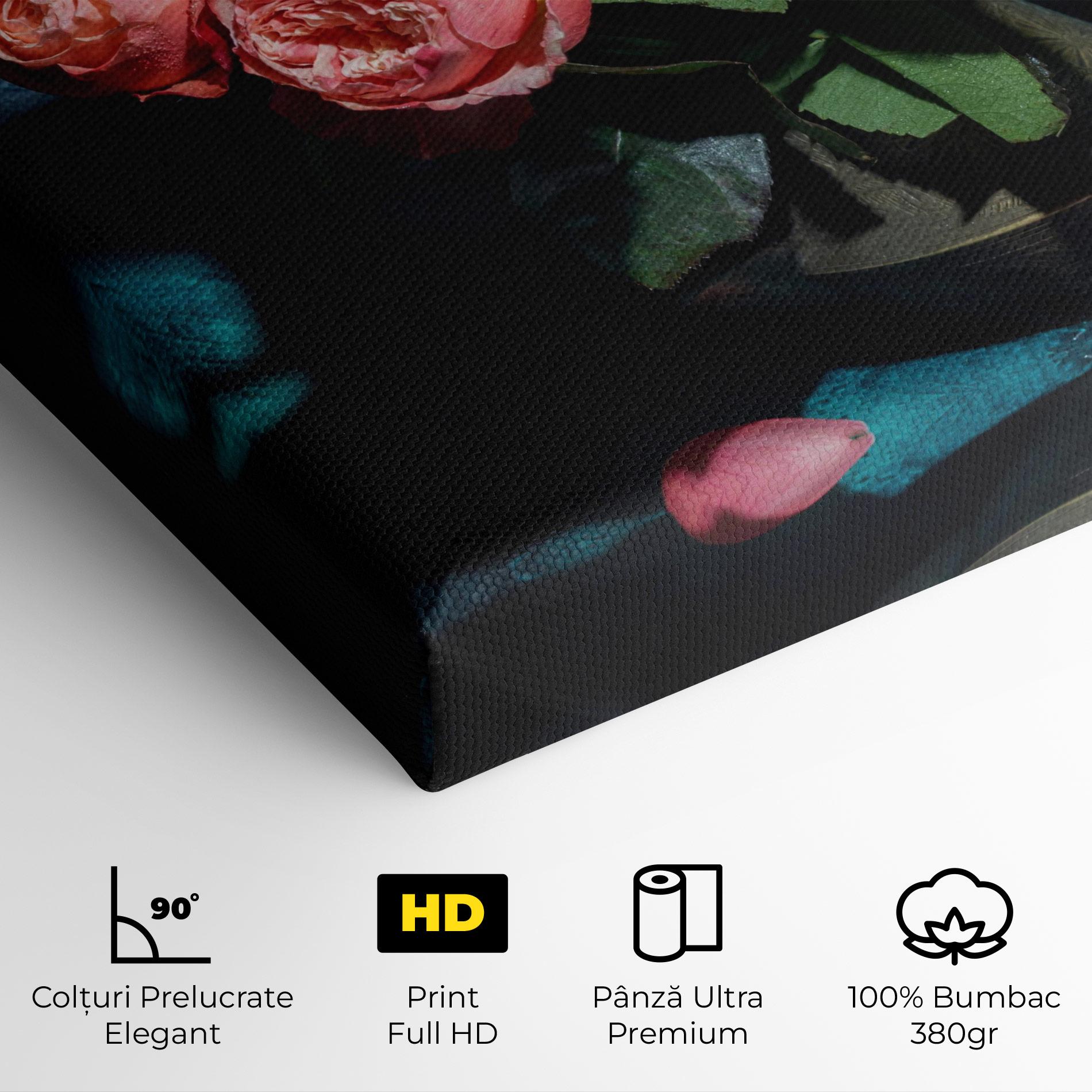 Tablou Canvas Bouquet Roses Vase mockup 4