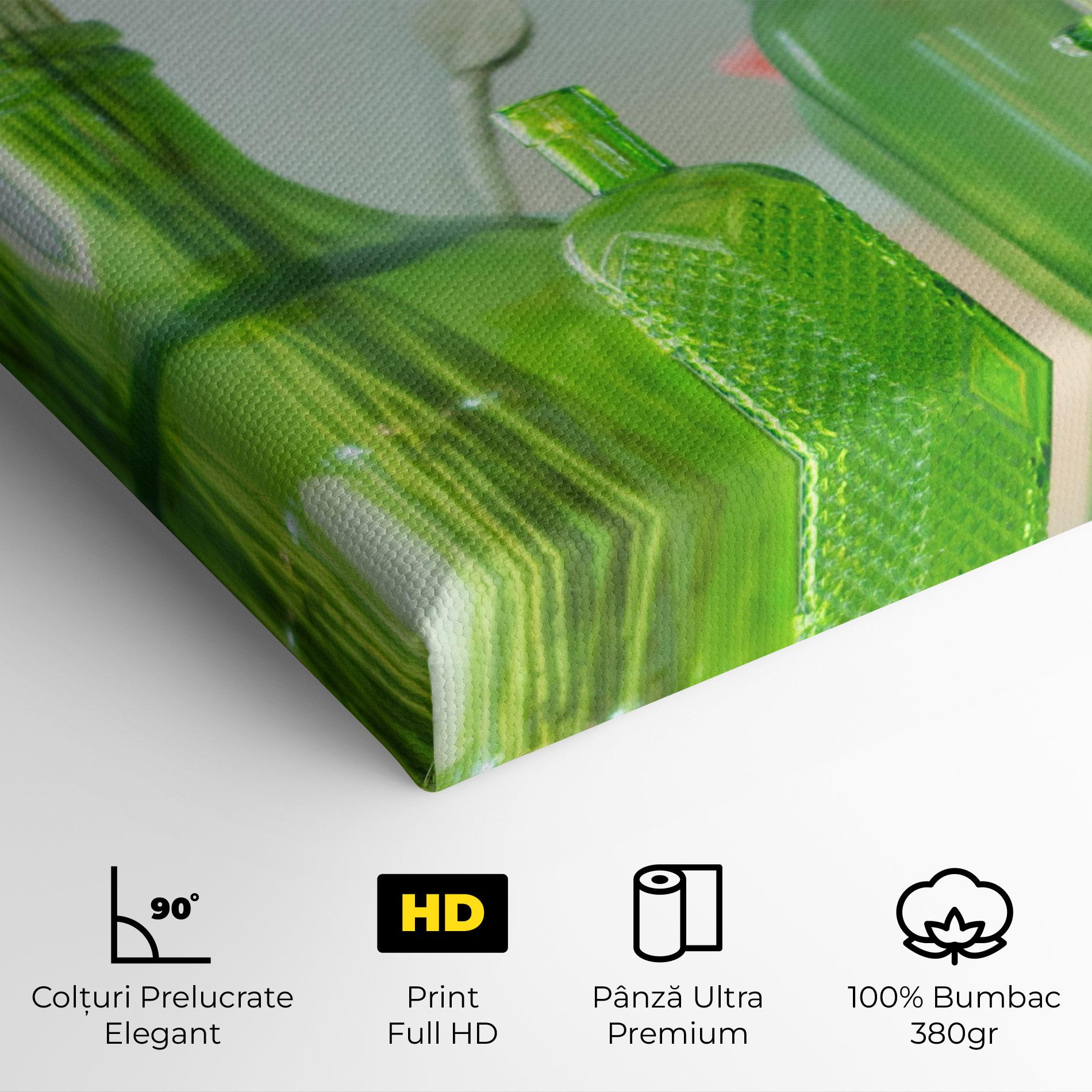 Tablou Canvas Green Vase Flowers mockup 4