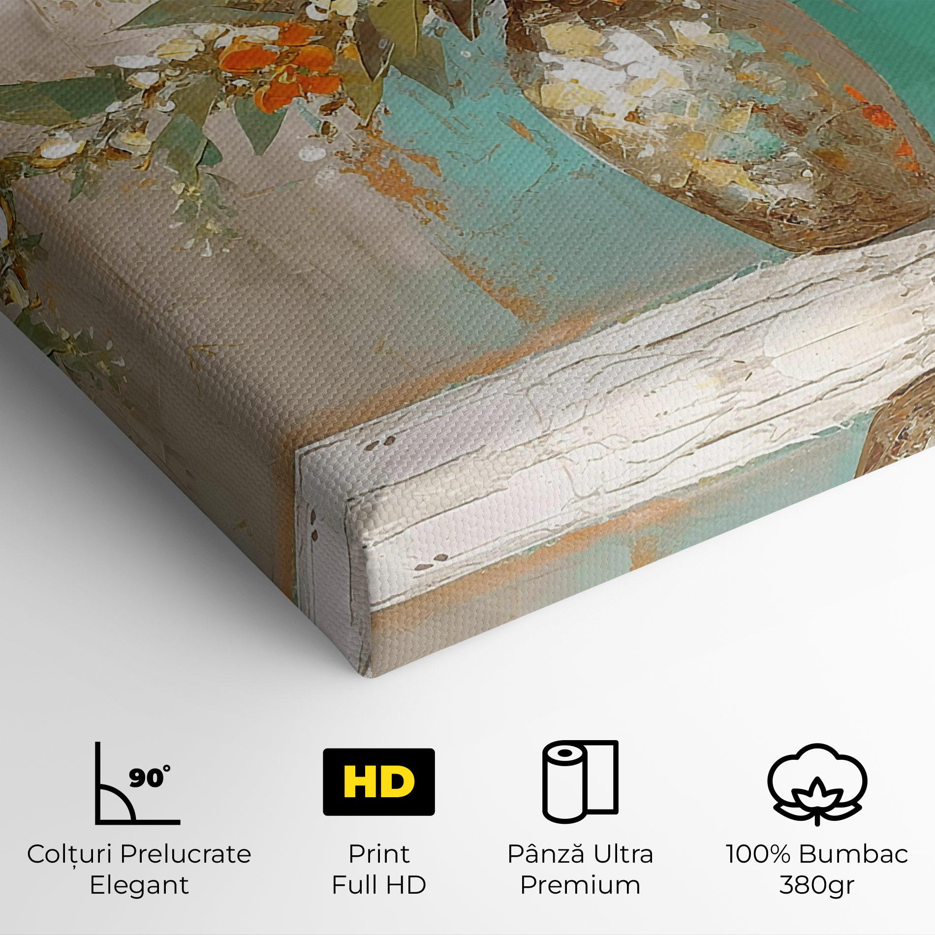 Tablou Canvas Grey Vase Orange mockup 4