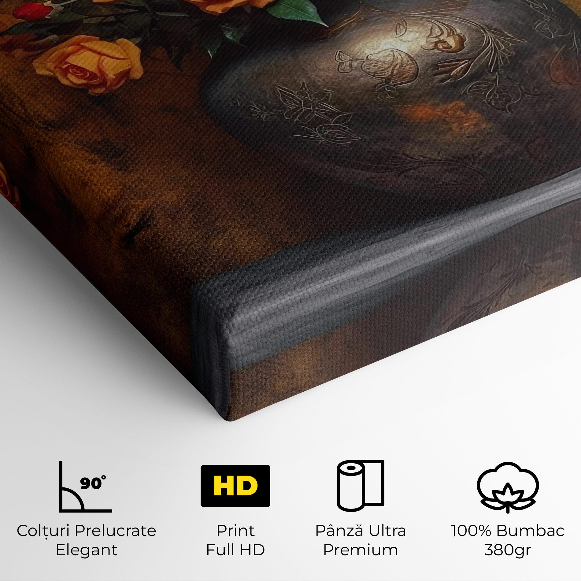 Tablou Canvas Orange Vintage Vase mockup 4