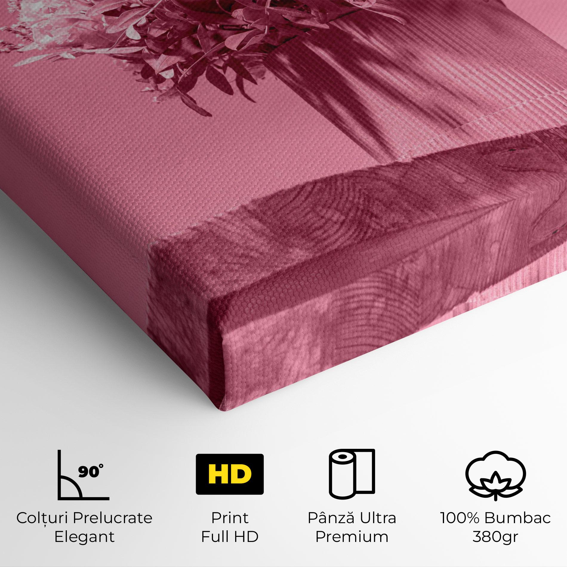 Tablou Canvas Pink Light Vase mockup 4