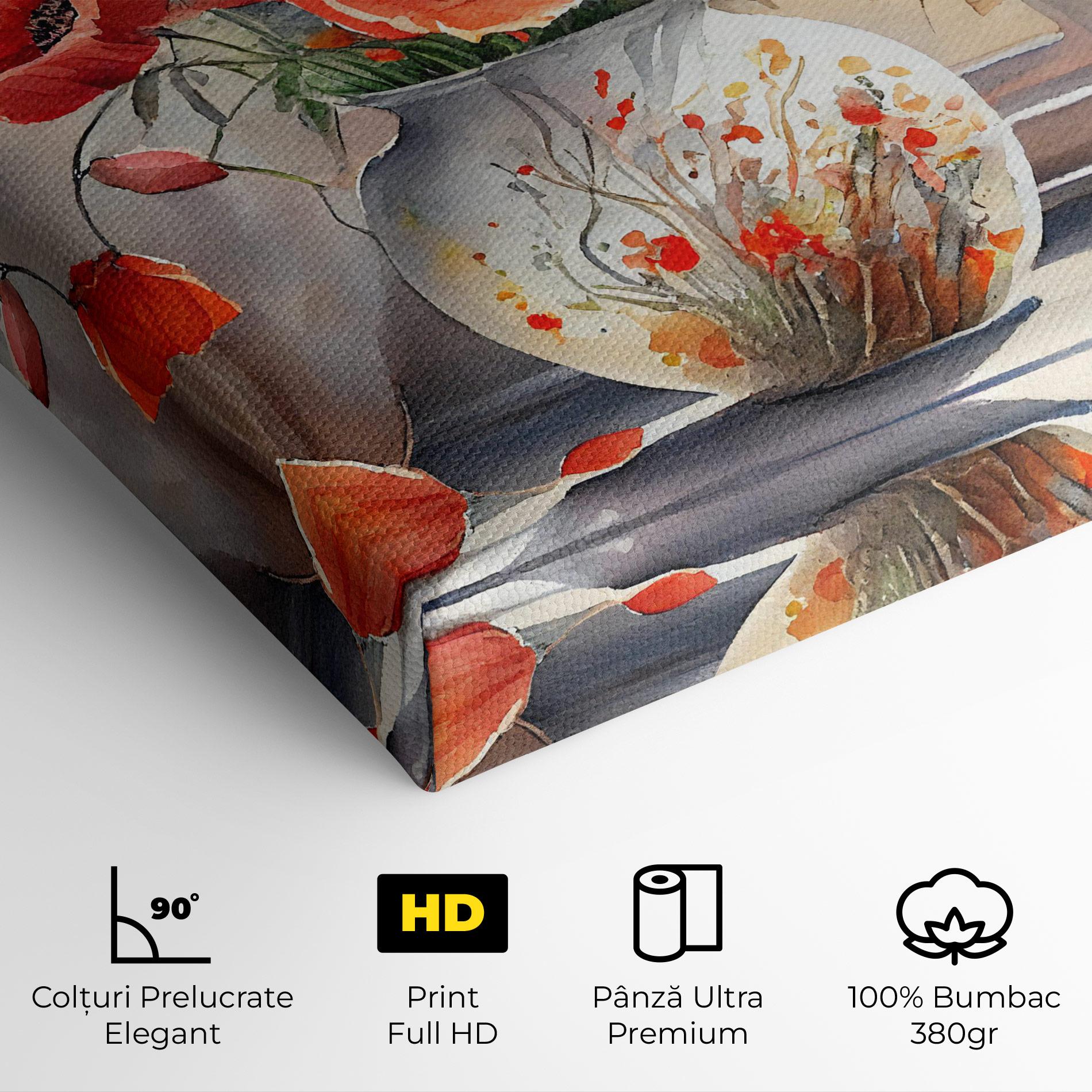 Tablou Canvas Poppies Vase mockup 4
