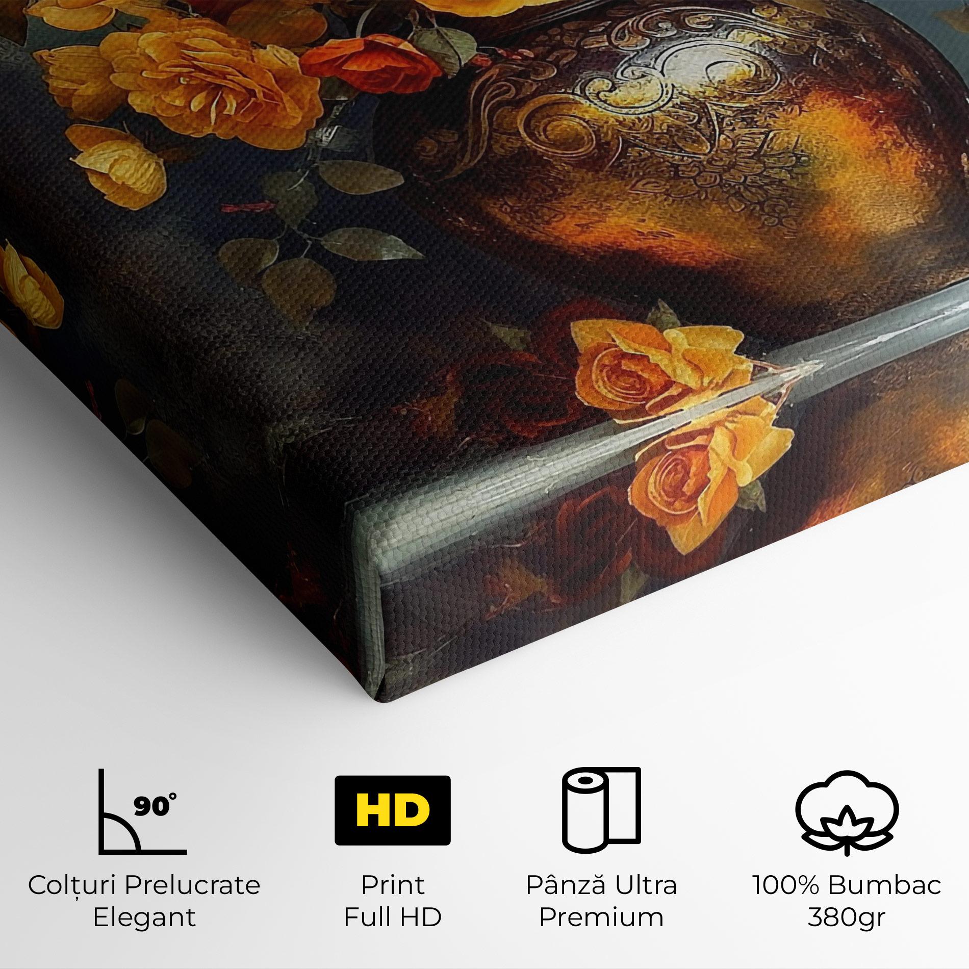 Tablou Canvas Red Orange Flower Vase mockup 4