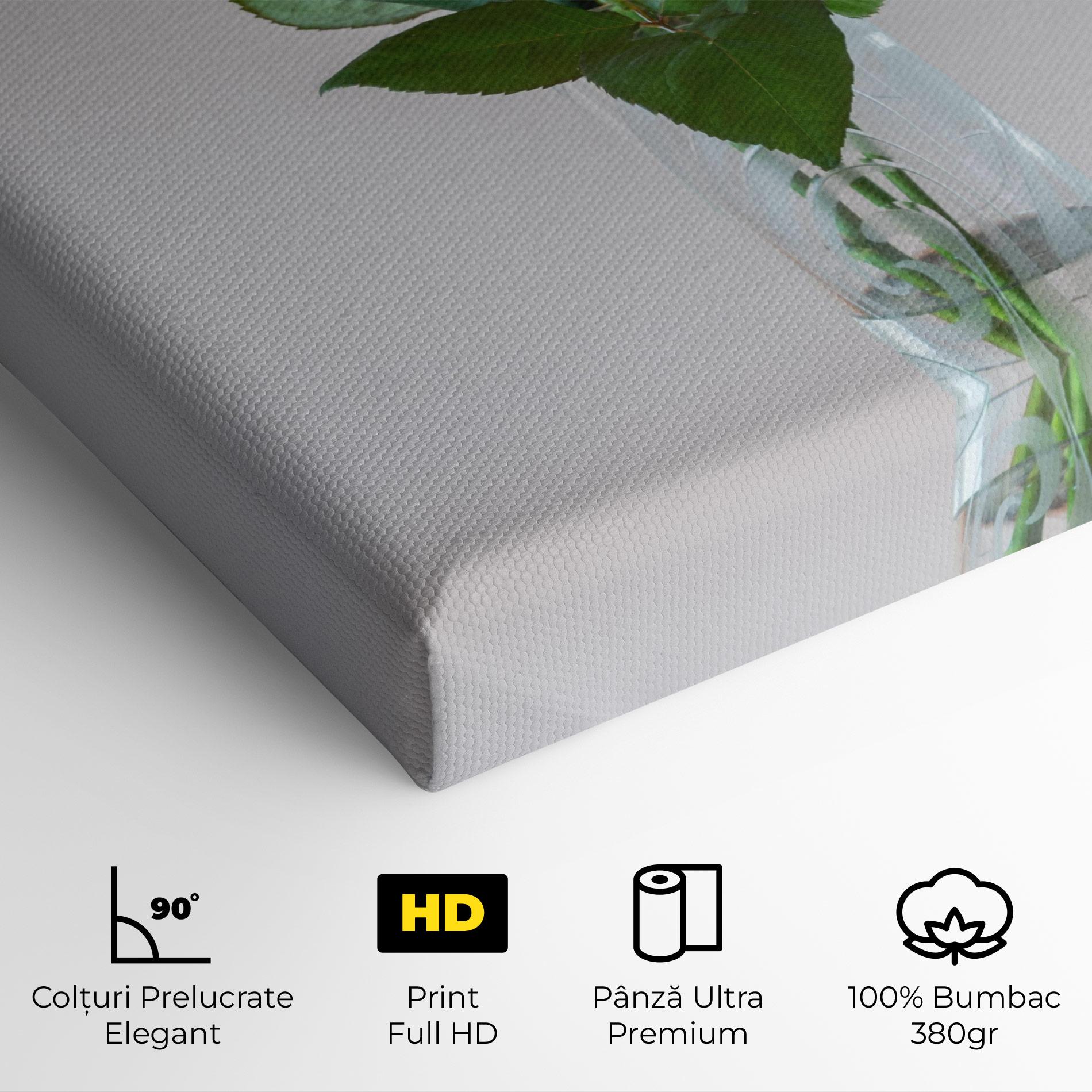 Tablou Canvas Red Roses Vase mockup 4
