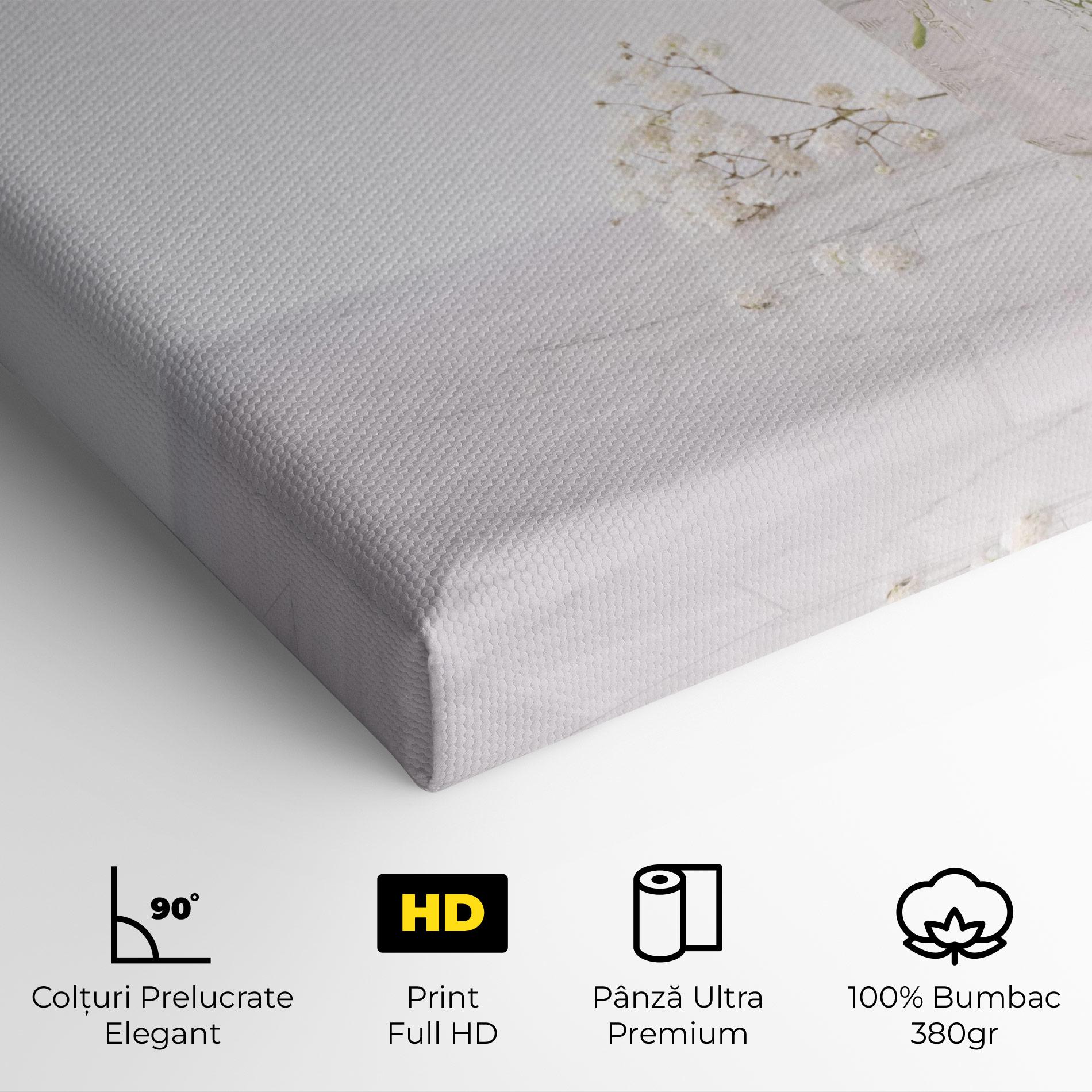 Tablou Canvas White Tiny Flower Vase mockup 4