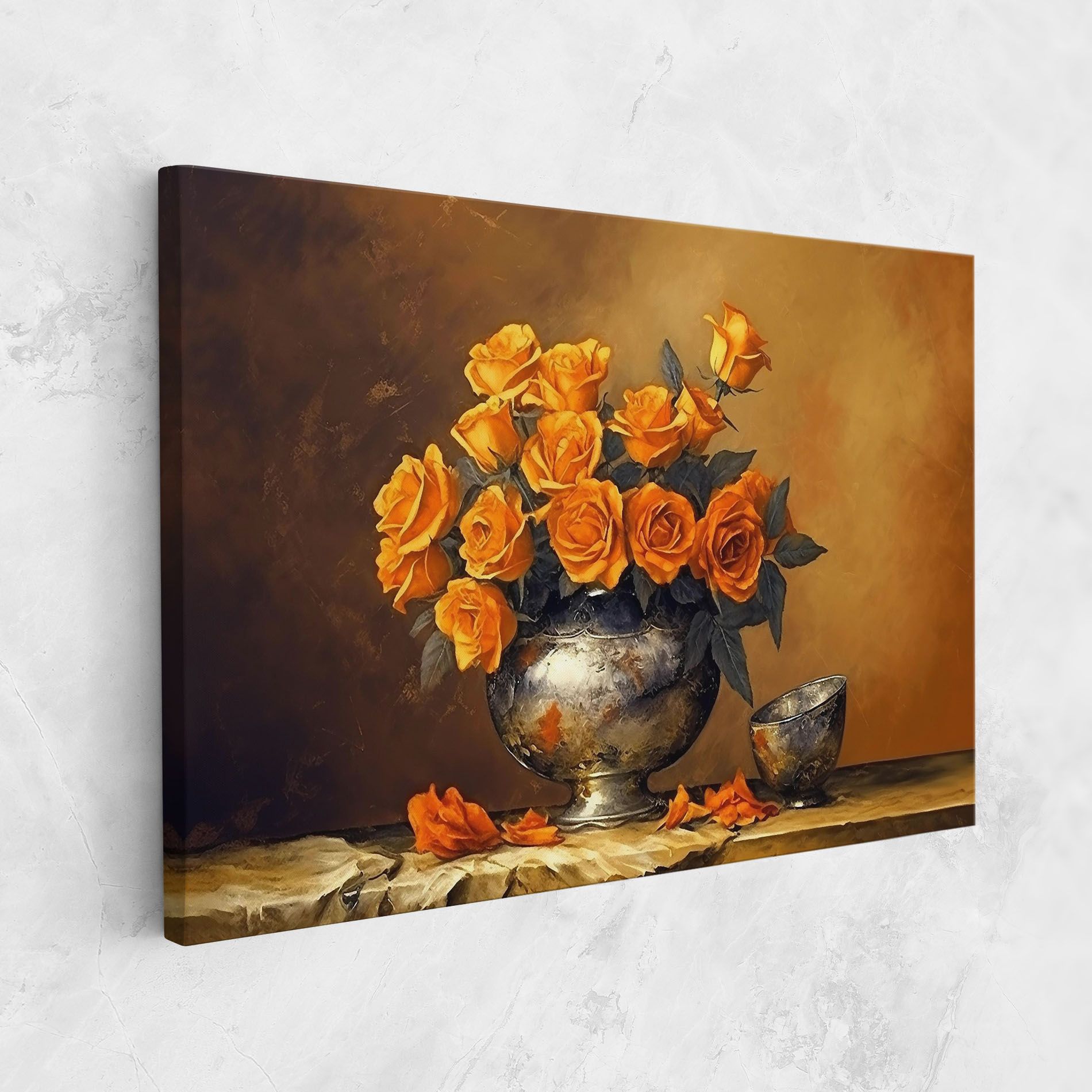 Orange Rose Vase mockup 1