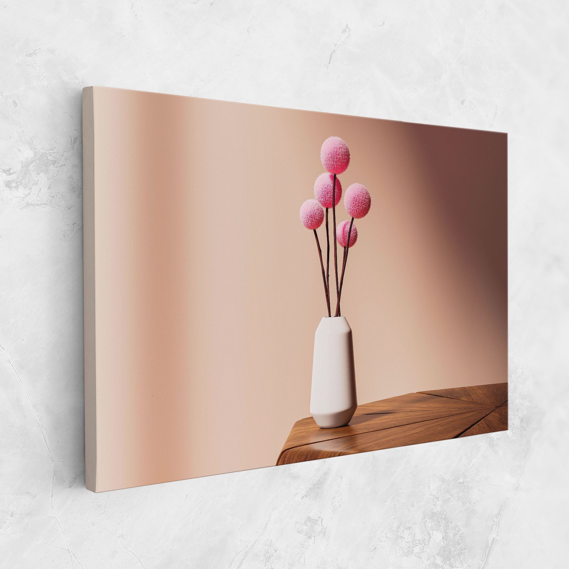 Pink Circle Vase mockup 1