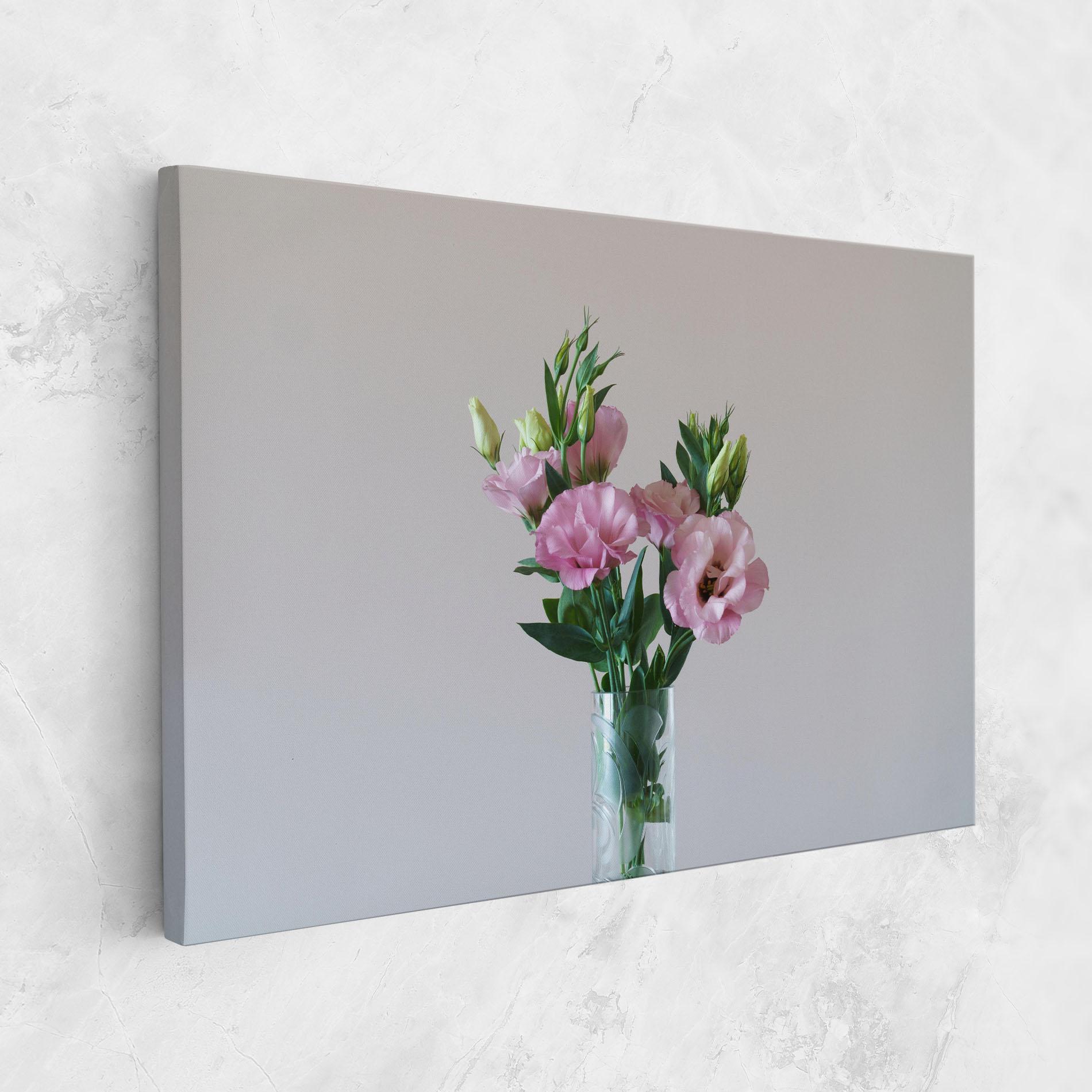 Tablou Canvas Pretty Pink Flower Vase mockup 1