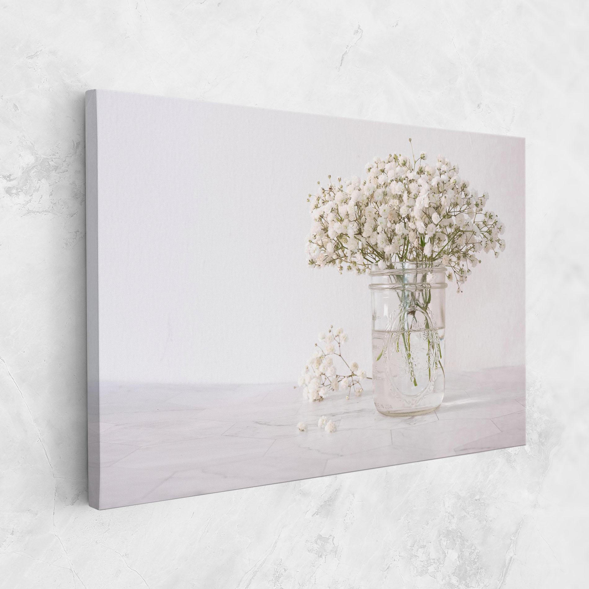 Tablou Canvas White Tiny Flower Vase mockup 1