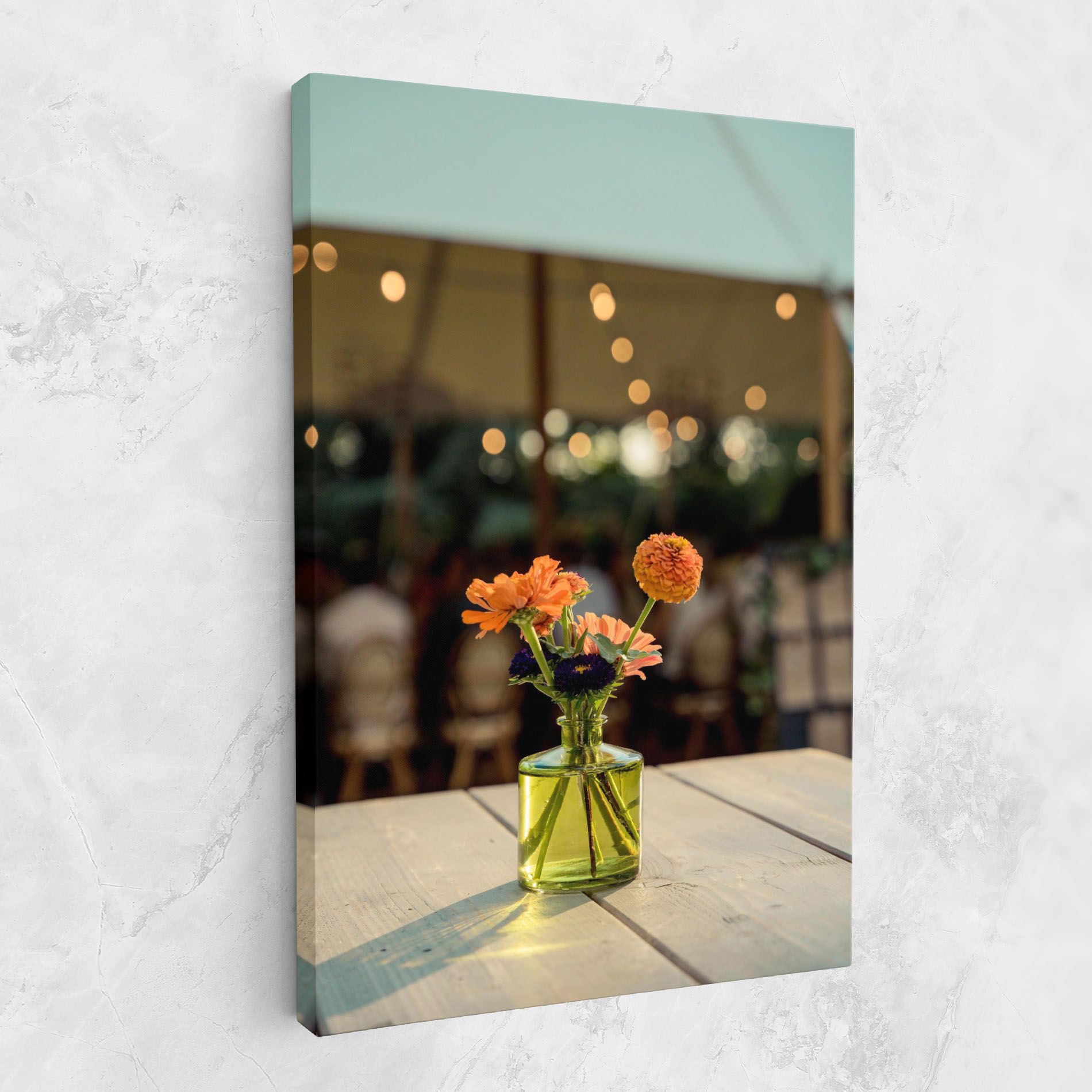 Orange Flowers Vase mockup 1