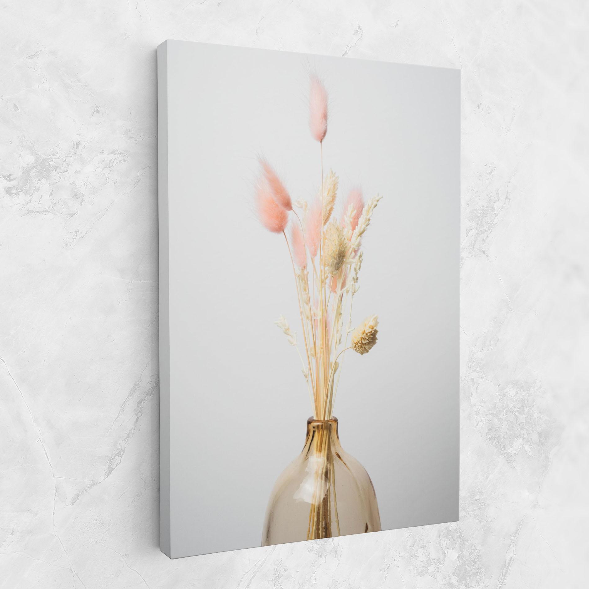 Tablou Canvas Pink Cream Flower Vase mockup 1