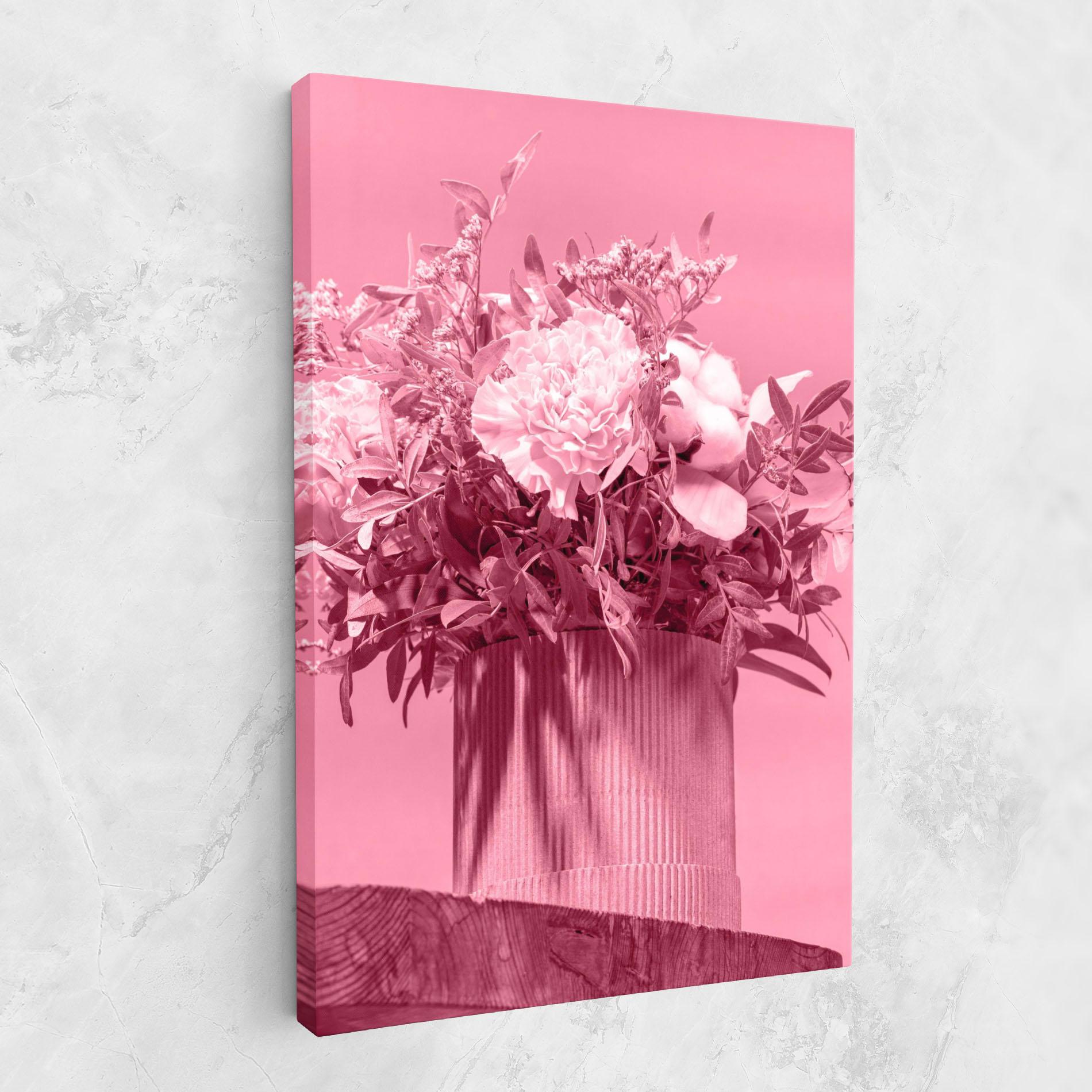 Tablou Canvas Pink Light Vase mockup 1