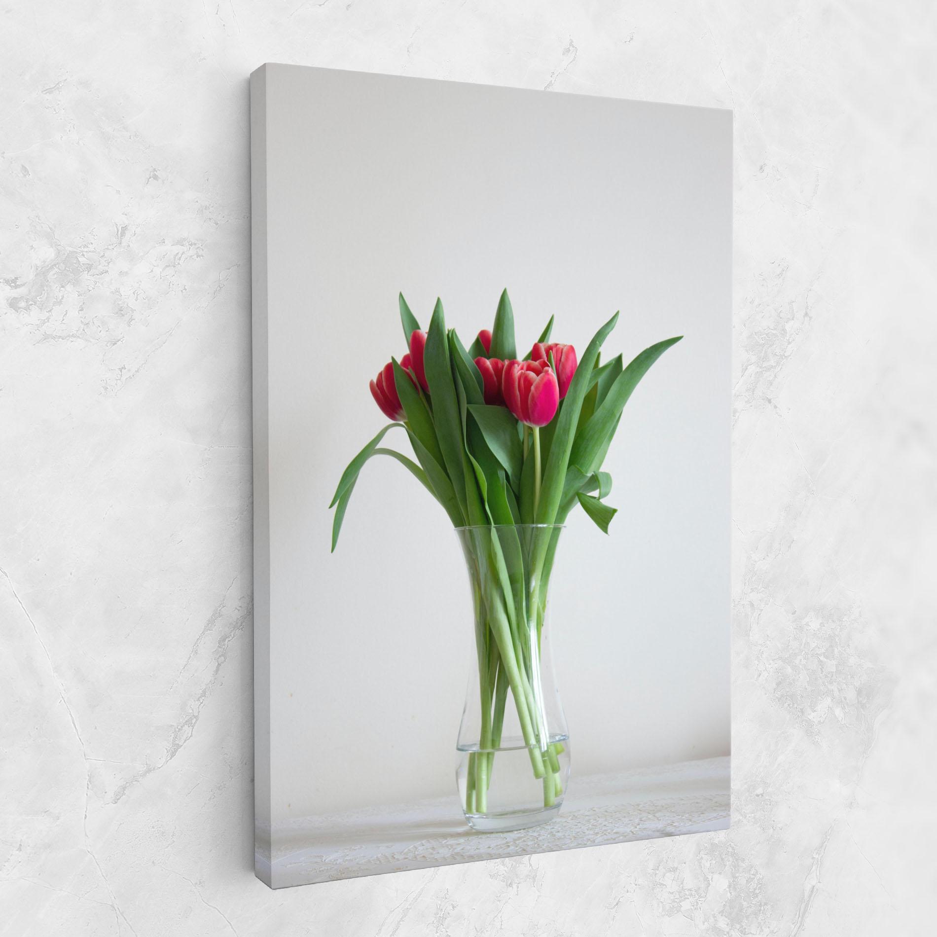 Tablou Canvas Pretty Tulips Vase mockup 1