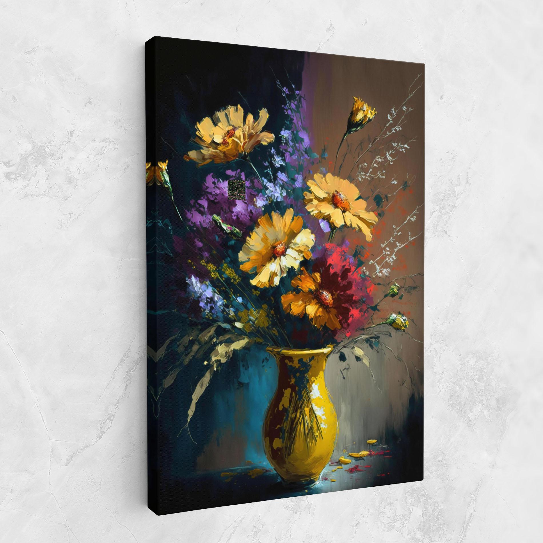 Tablou Canvas Yellow Art Vase mockup 1
