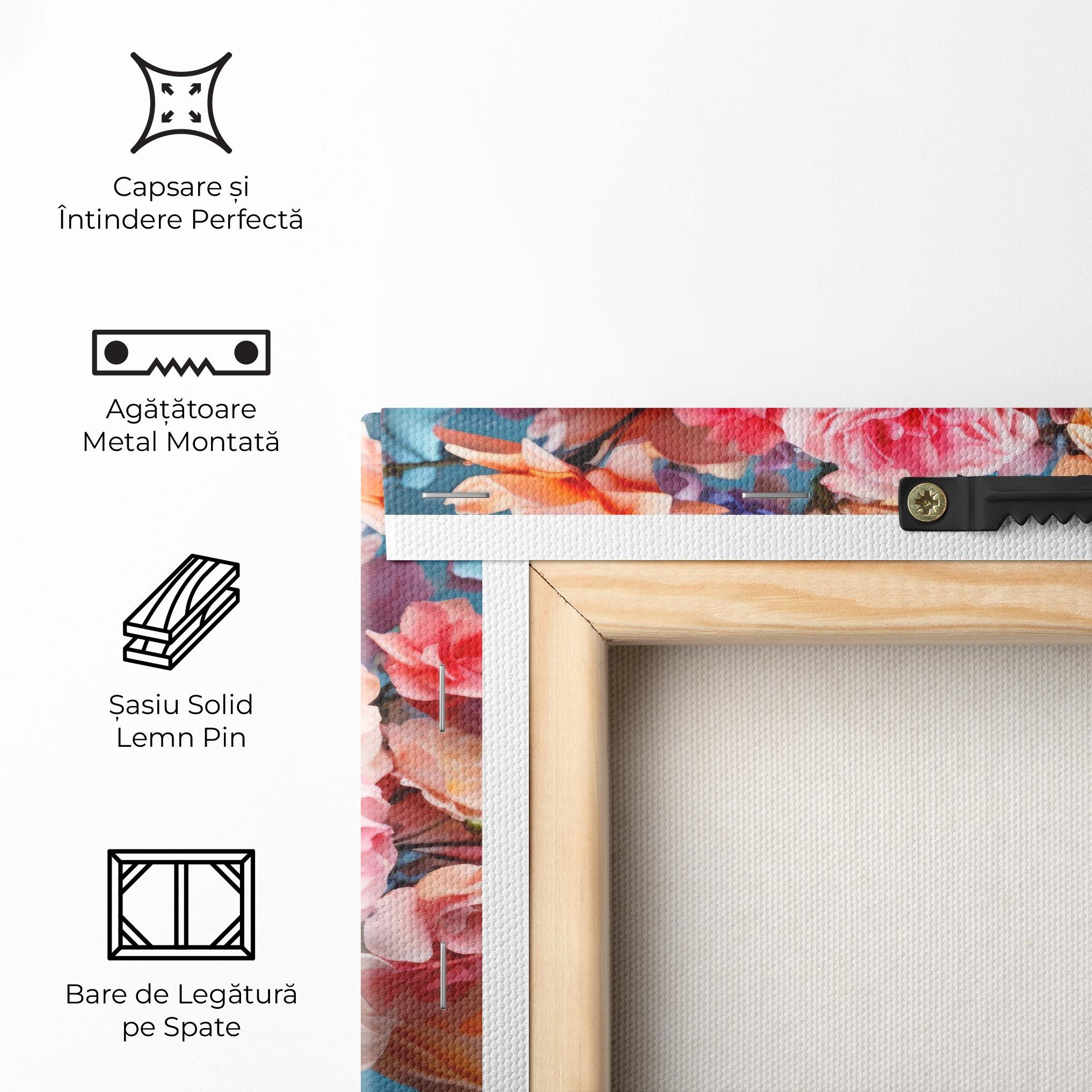 Tablou Canvas Blue Vase Flowers mockup 5