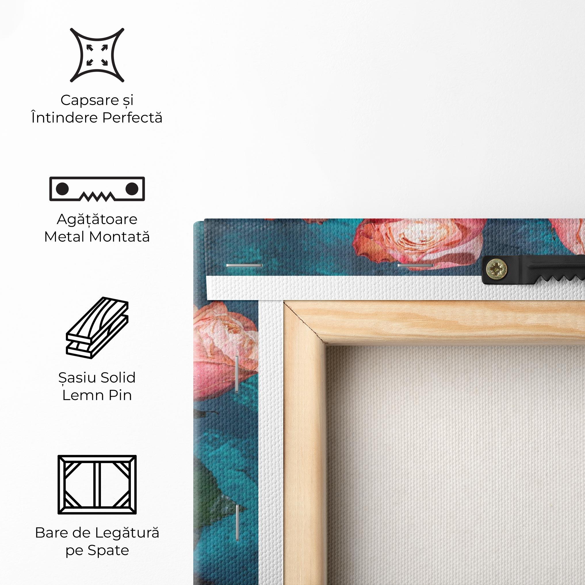 Tablou Canvas Bouquet Roses Vase mockup 5