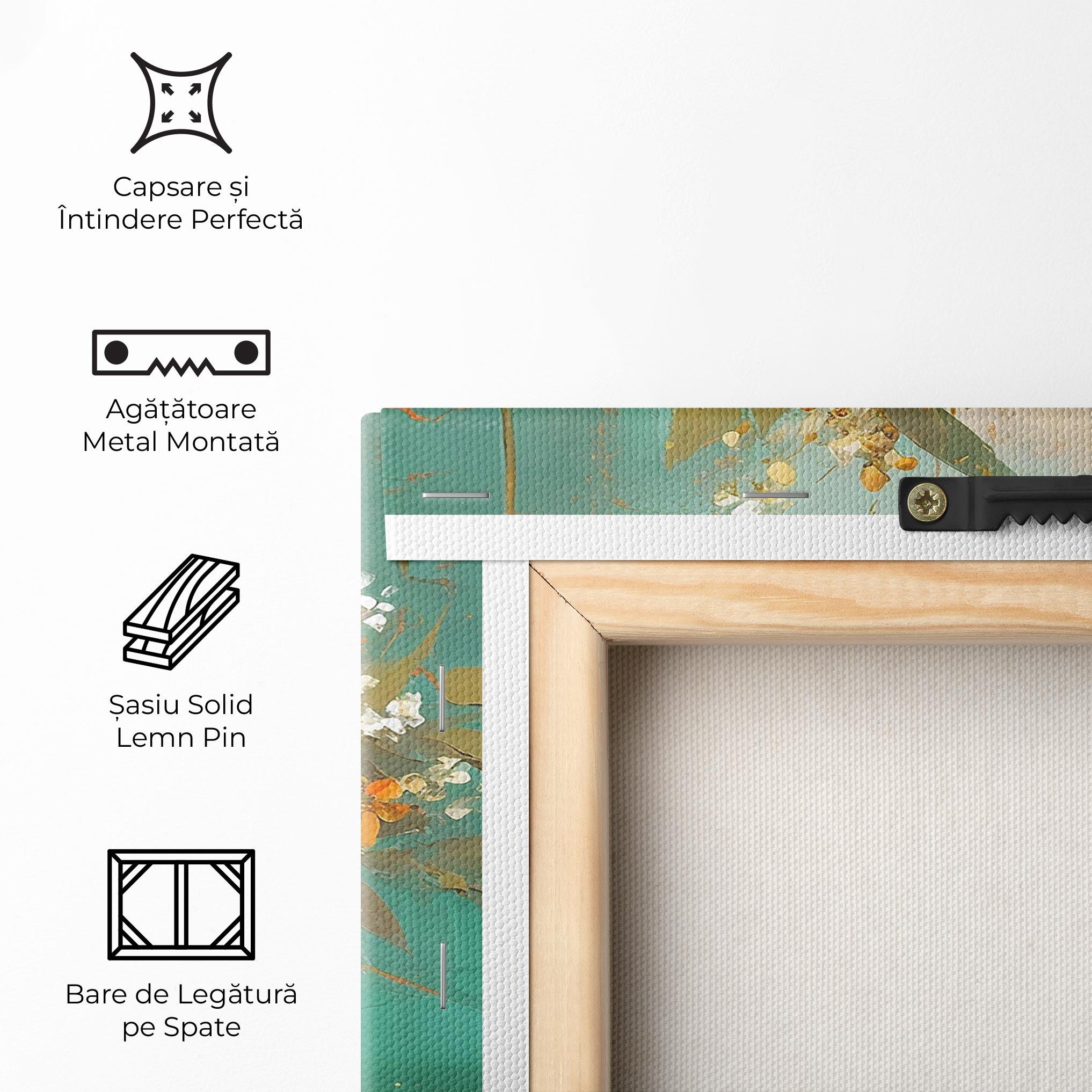 Tablou Canvas Grey Vase Orange mockup 5