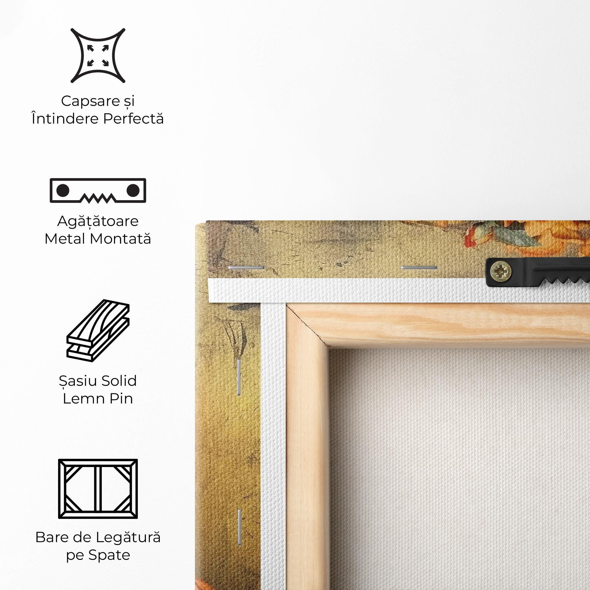 Tablou Canvas Orange Vintage Vase mockup 5