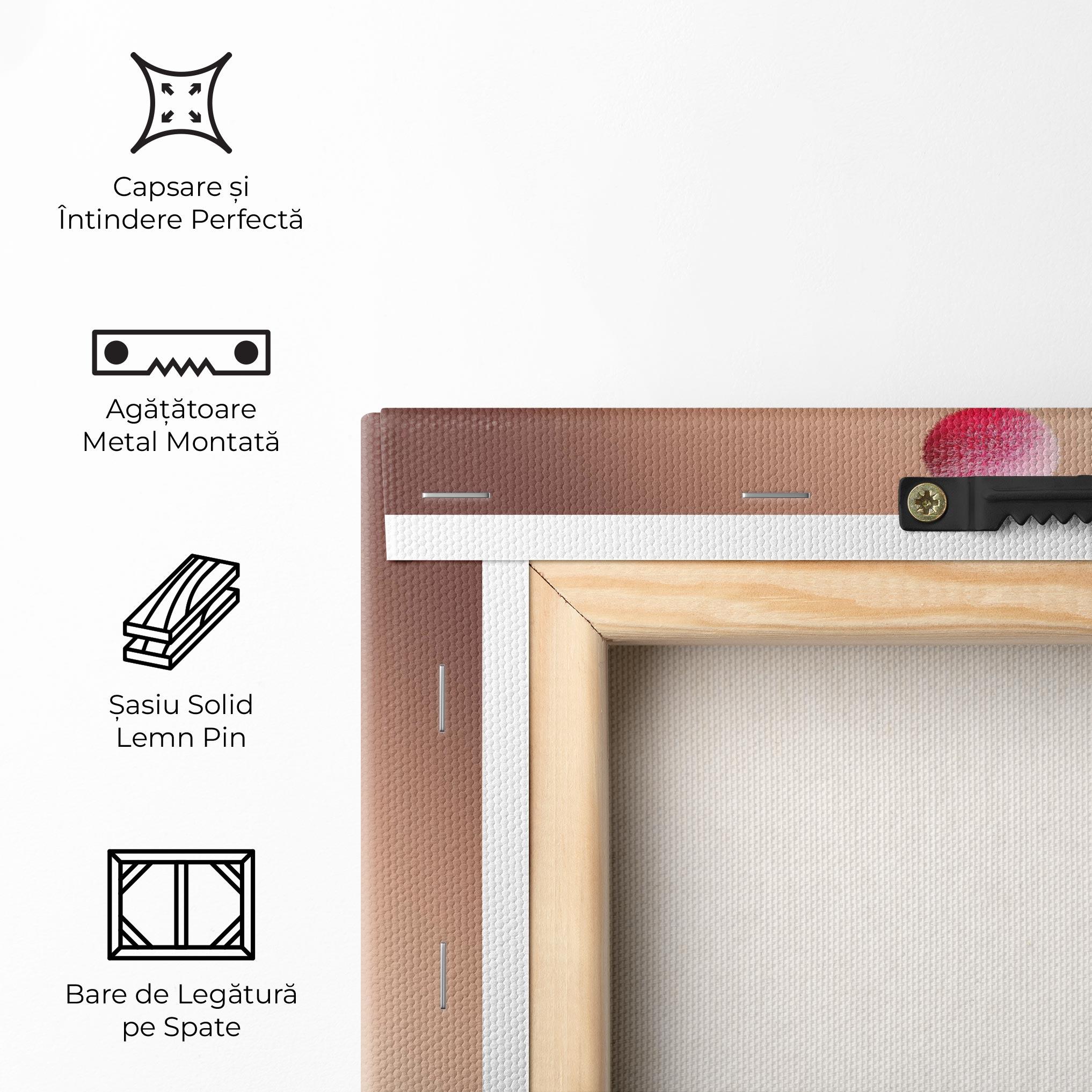 Tablou Canvas Pink Circle Vase mockup 5