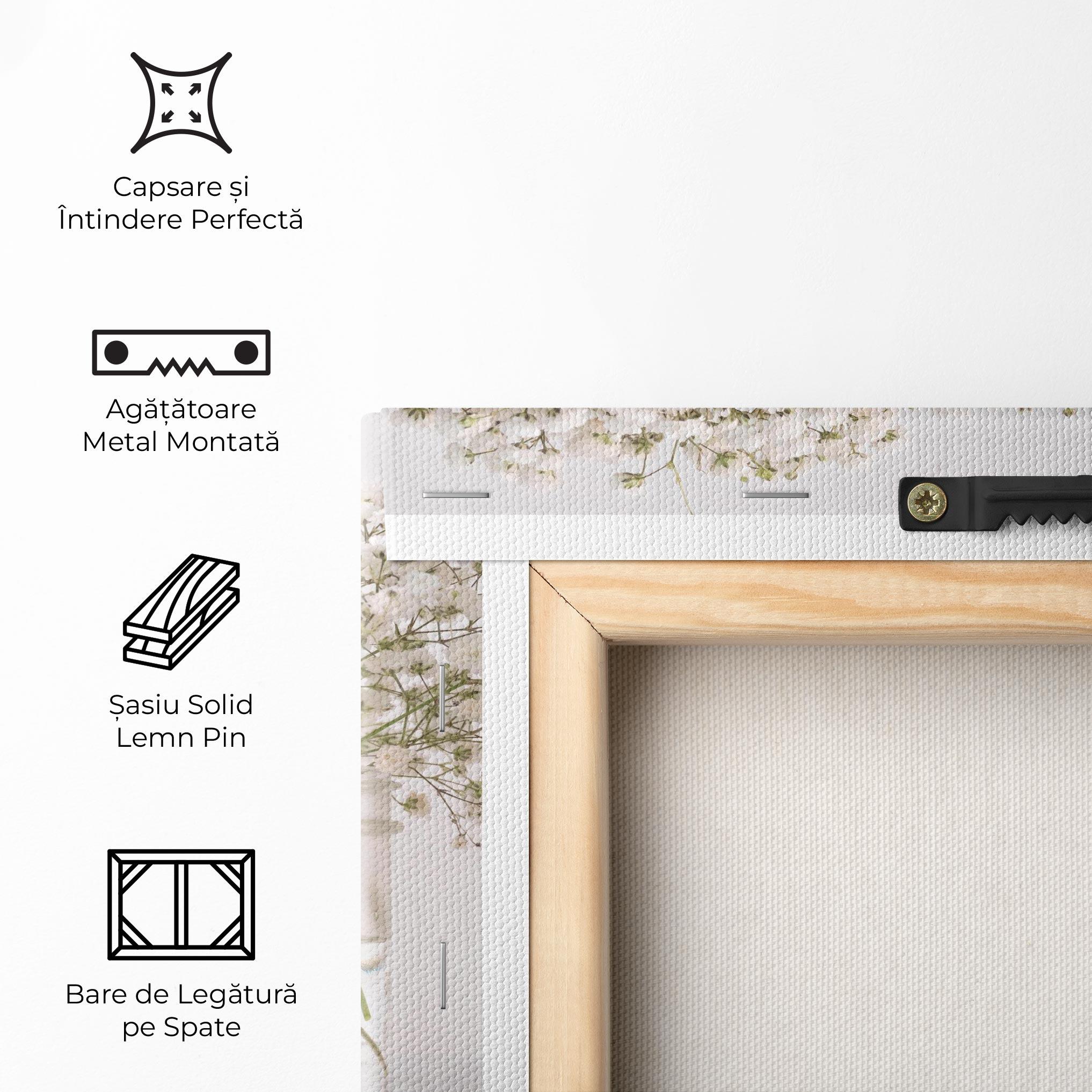 Tablou Canvas White Tiny Flower Vase mockup 5