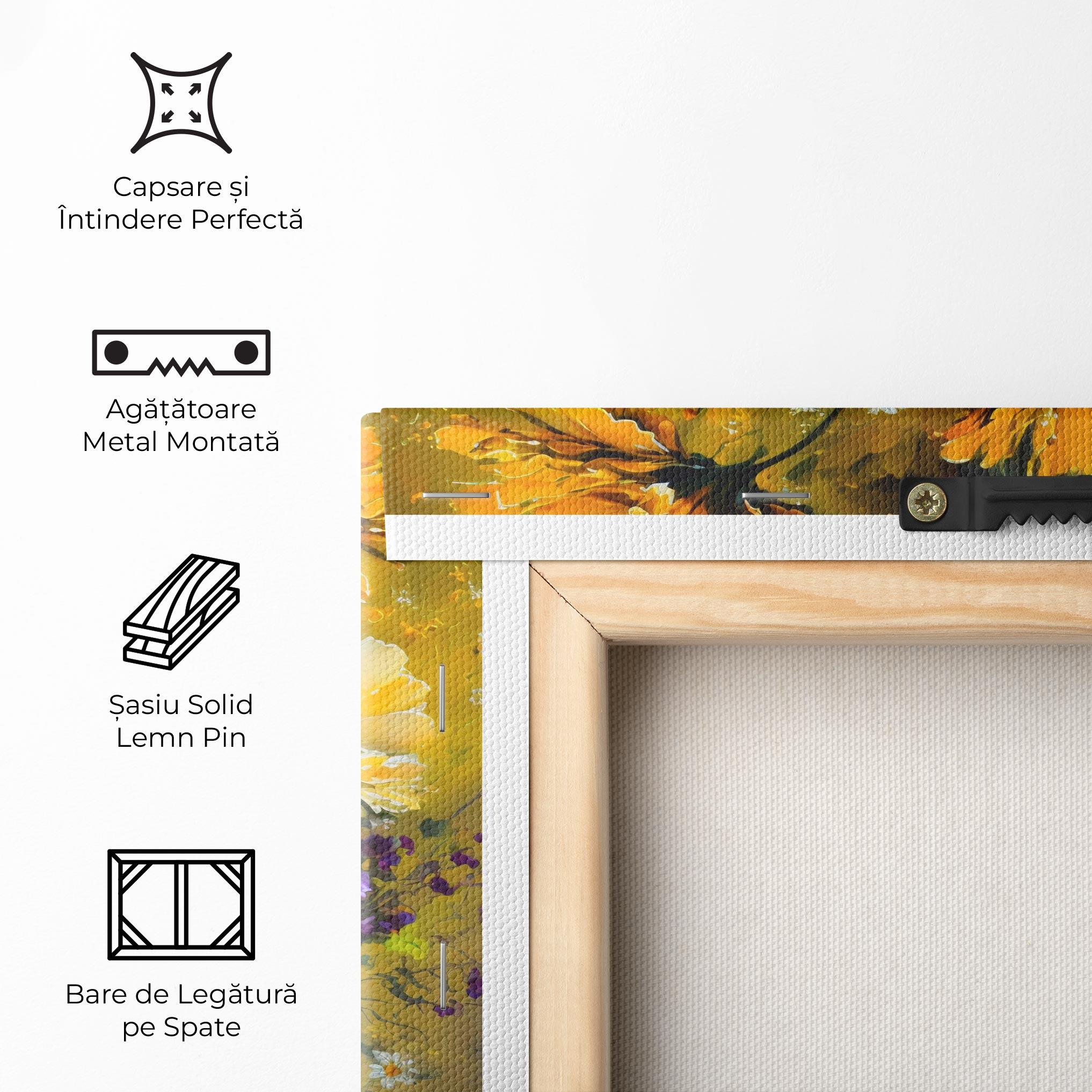 Tablou Canvas Yellow Flower Art Vase mockup 5