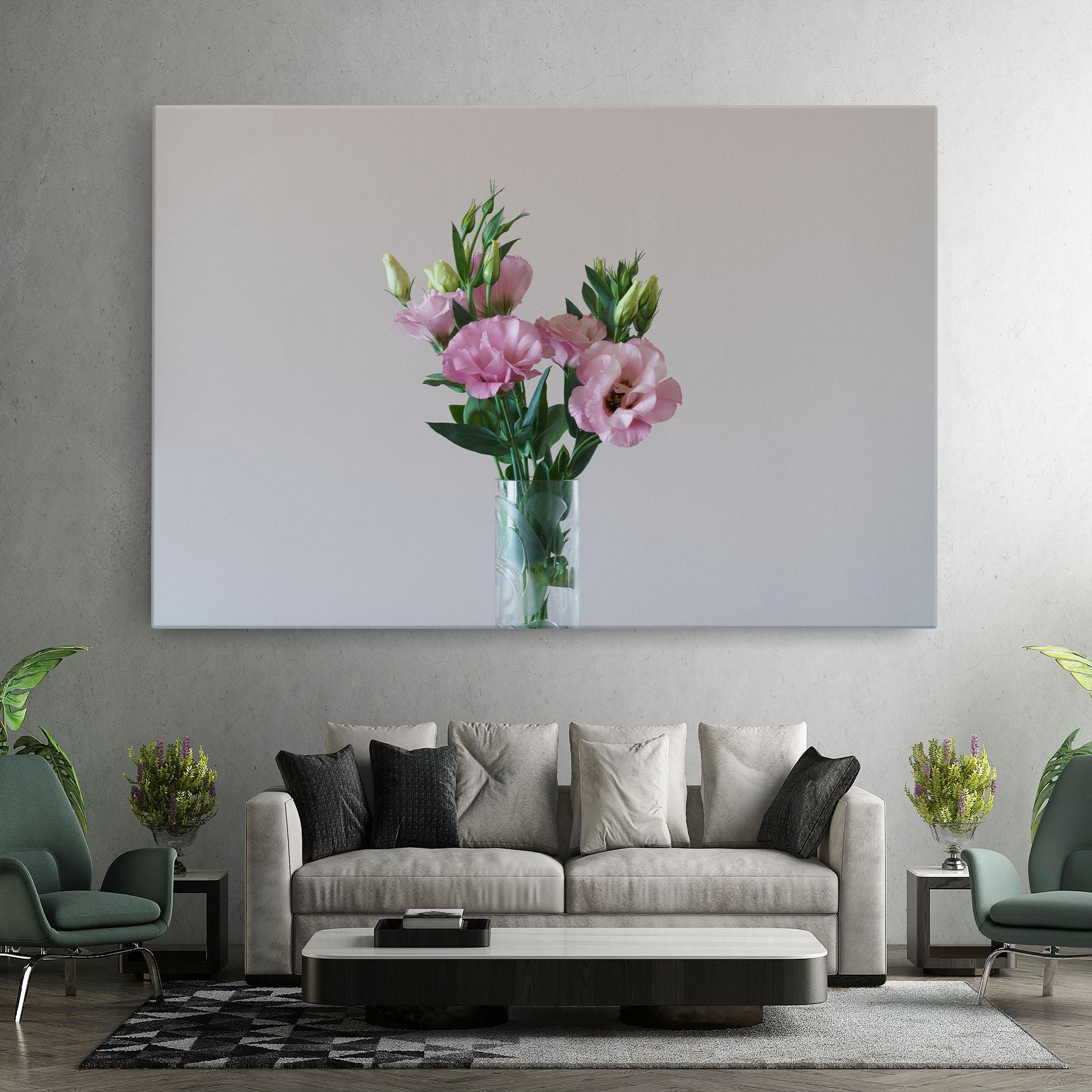 Tablou Canvas Pretty Pink Flower Vase mockup 7