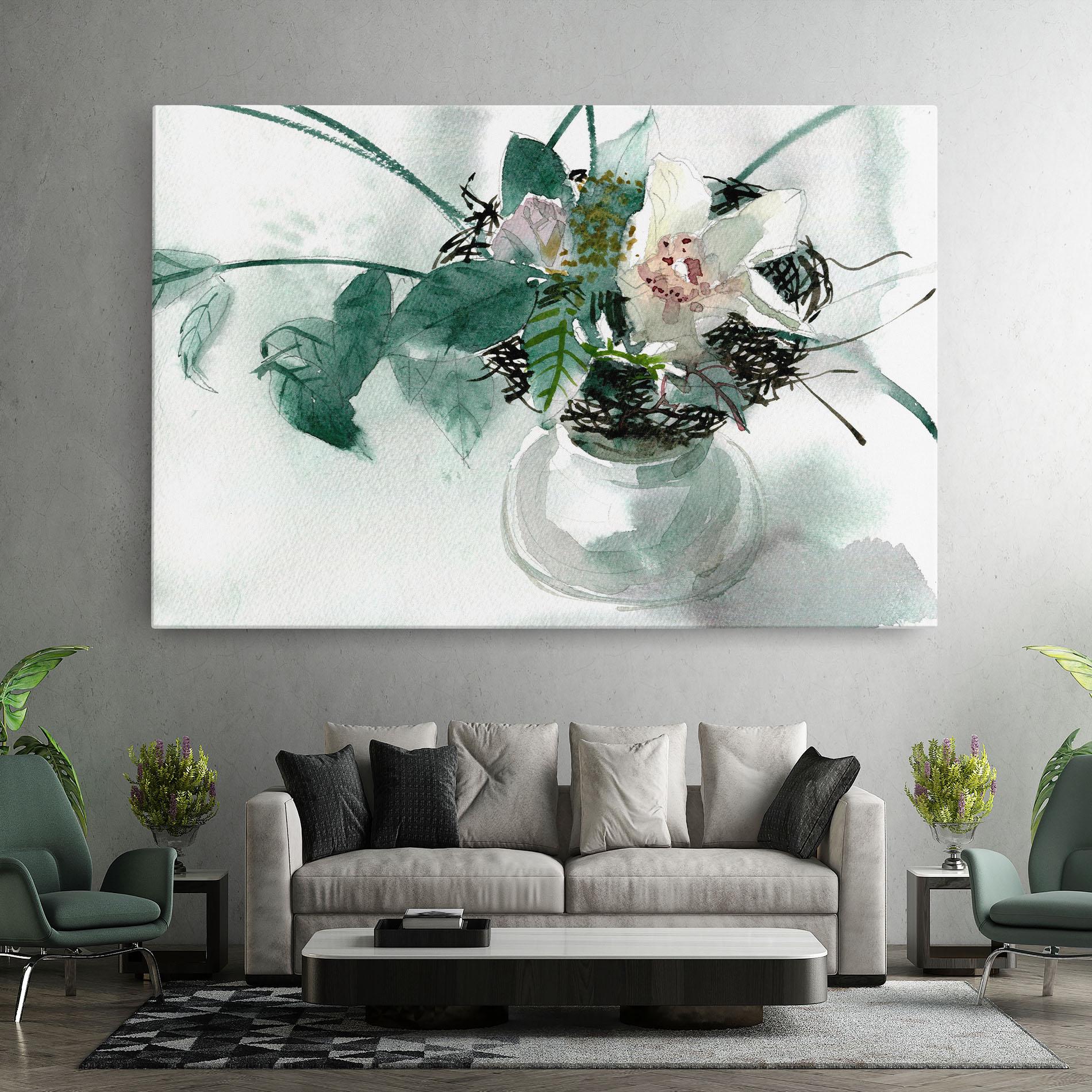 Tablou Canvas White Flower Vase mockup 7