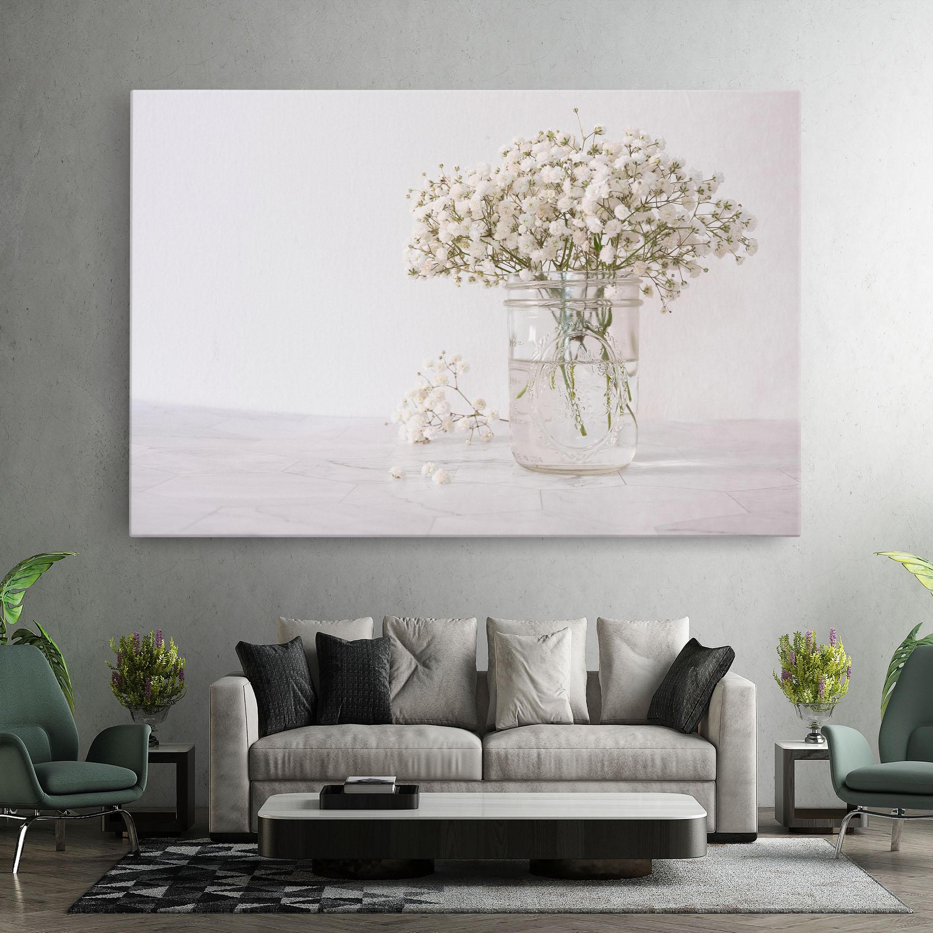 Tablou Canvas White Tiny Flower Vase mockup 7