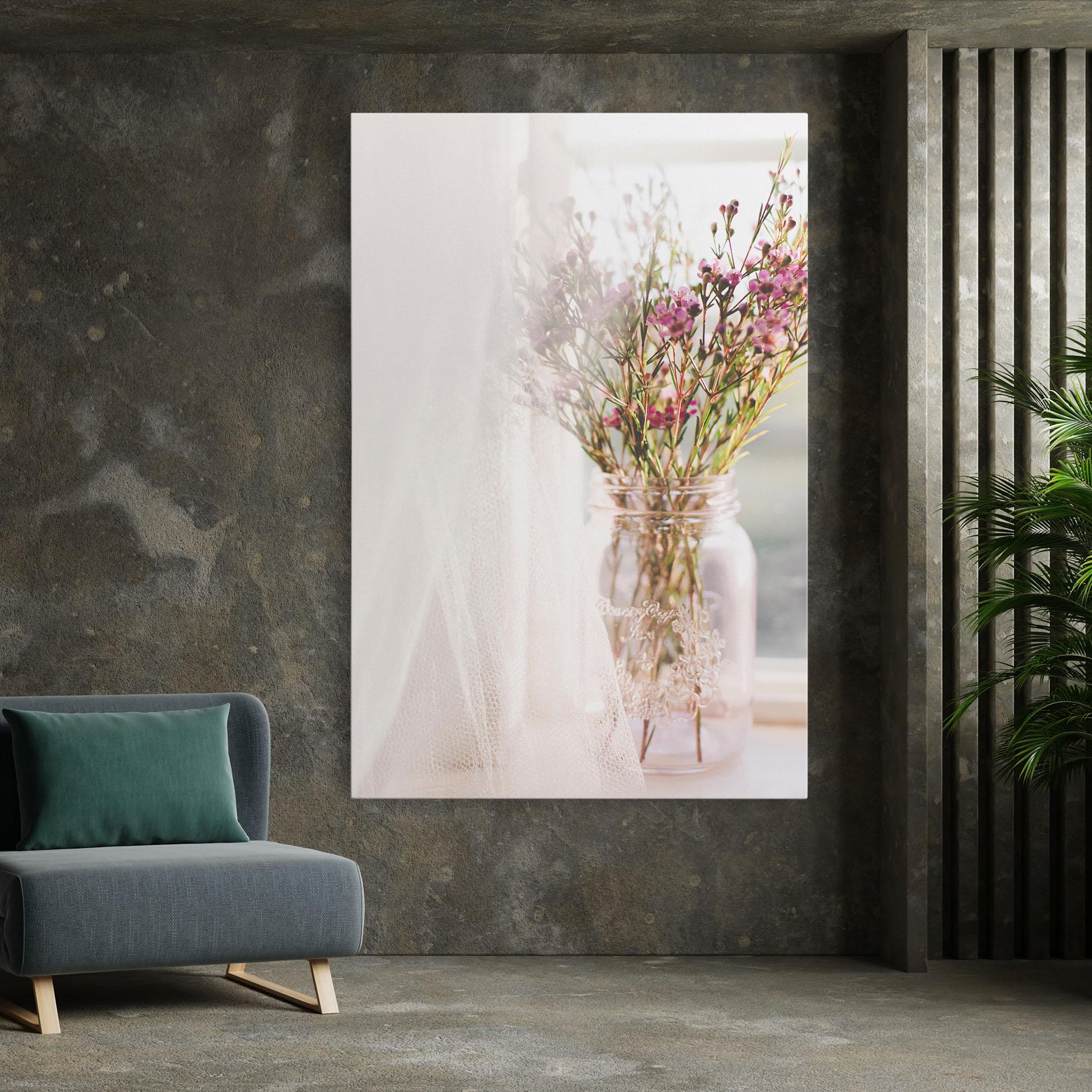 Tablou Canvas Field Flowers Vase mockup 7