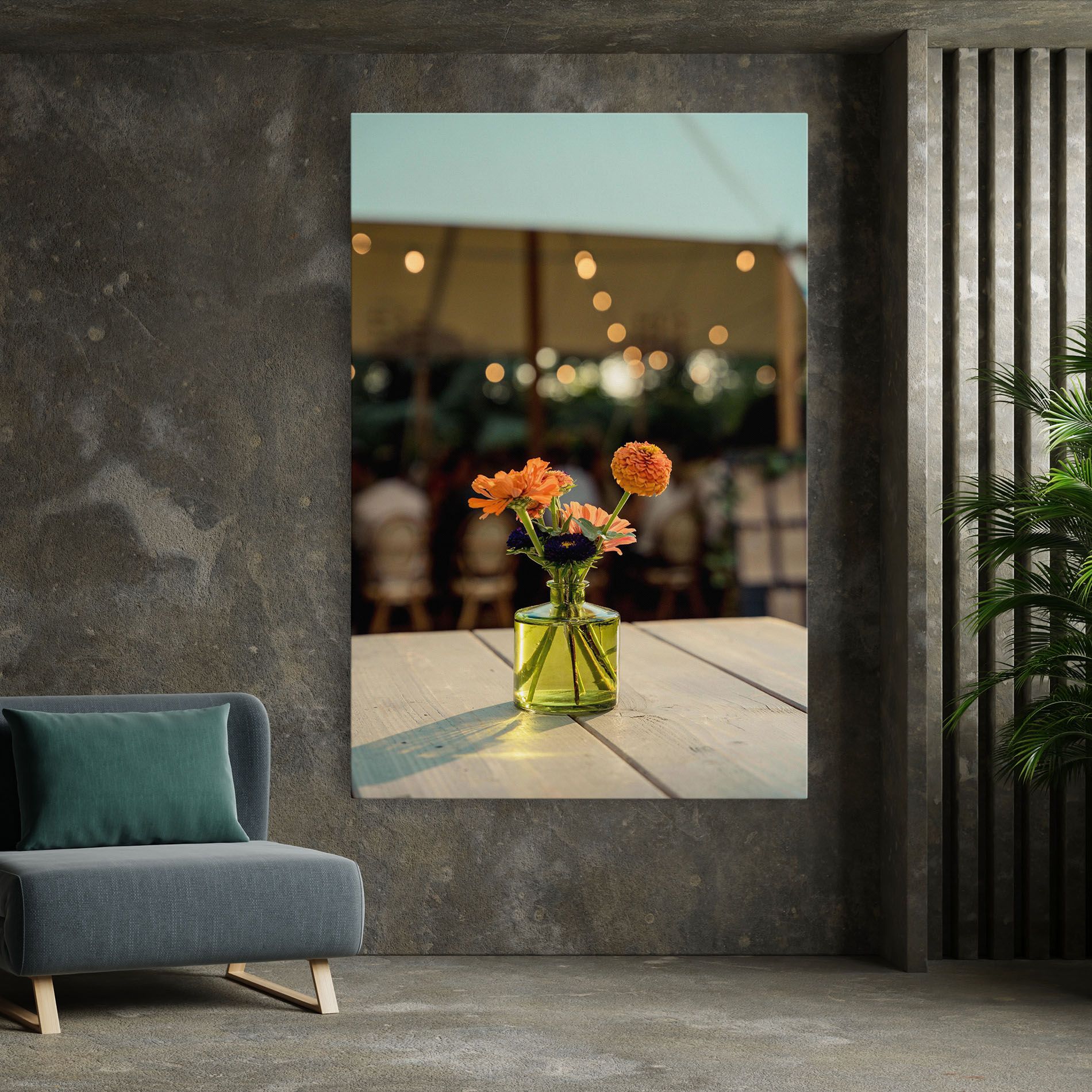 Orange Flowers Vase mockup 7