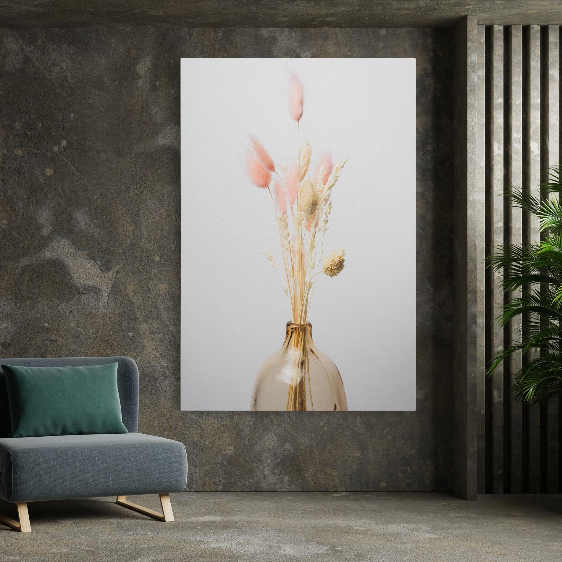 Tablou Canvas Pink Cream Flower Vase mockup 7