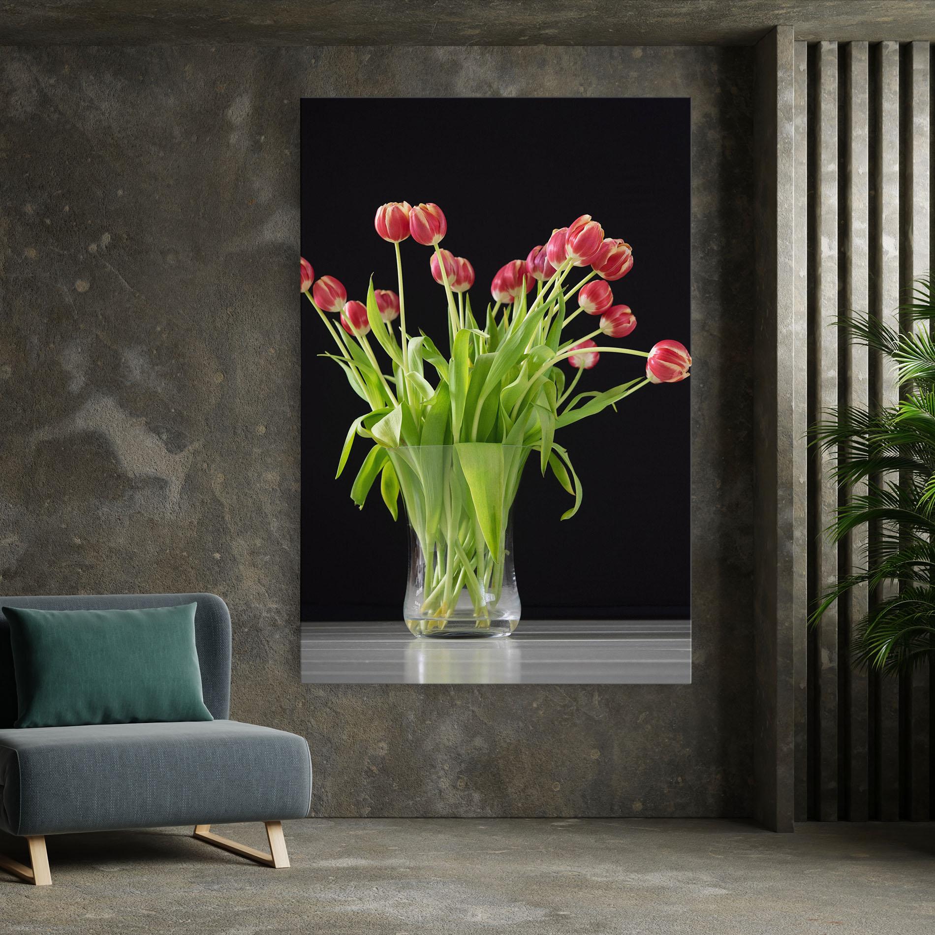 Tablou Canvas Tiny Tulips Vase mockup 7
