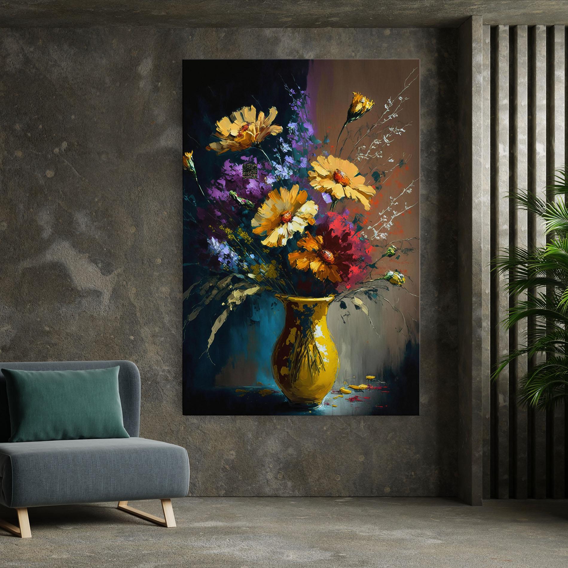 Tablou Canvas Yellow Art Vase mockup 7
