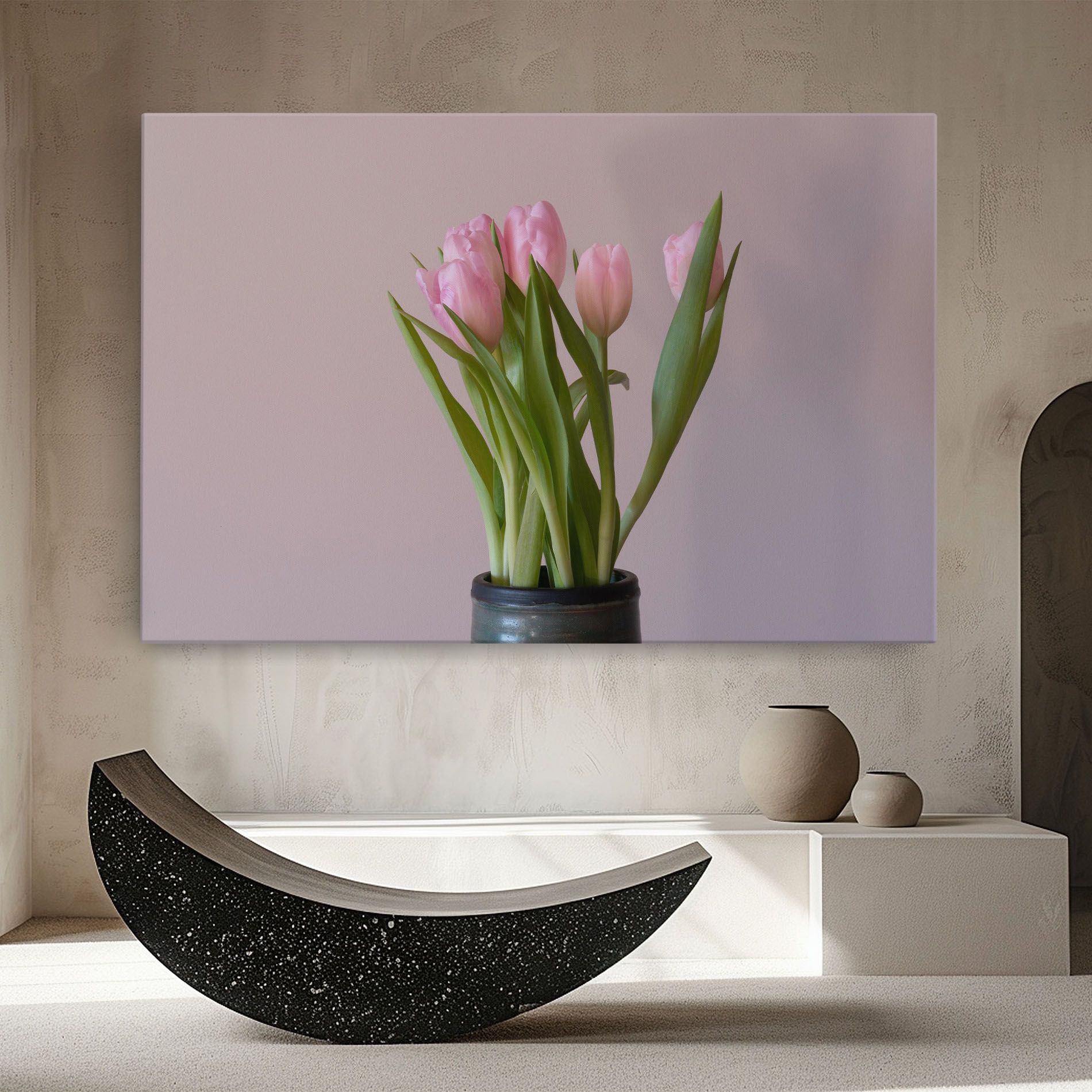 Pink Tulips Vase mockup 8