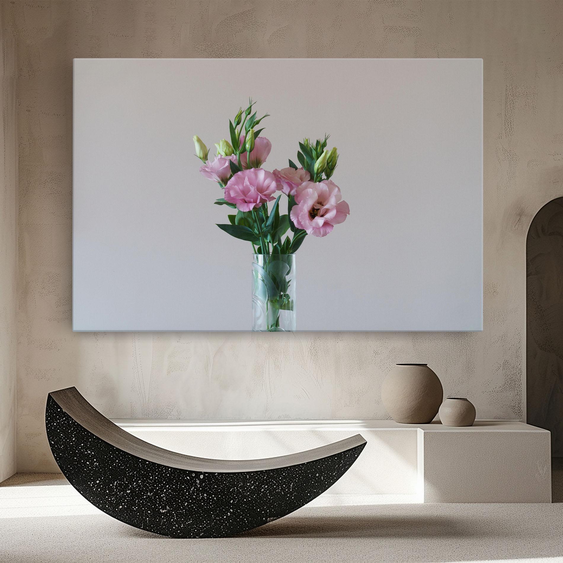 Tablou Canvas Pretty Pink Flower Vase mockup 8