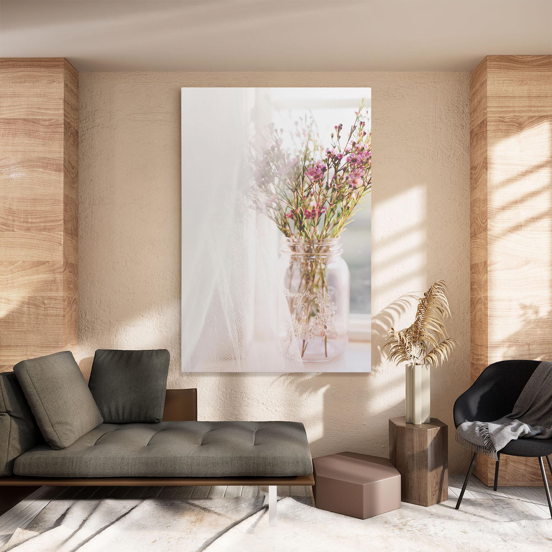 Tablou Canvas Field Flowers Vase mockup 8